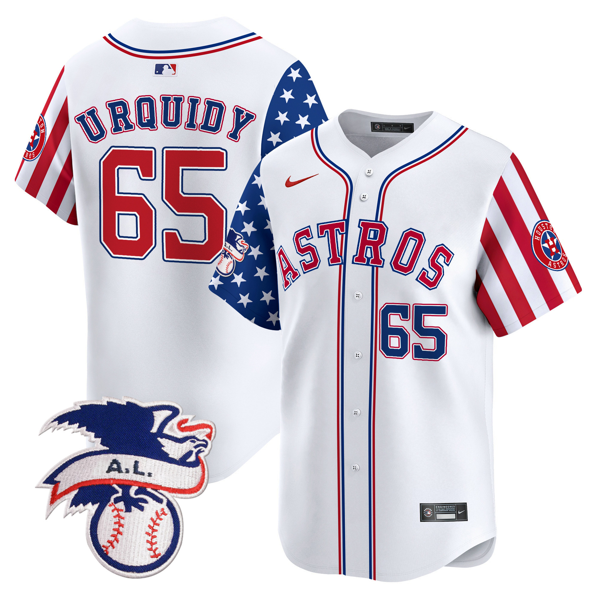 Men's Astros 2024 Fourth of July Vapor Premier Limited Jersey - All Stitched