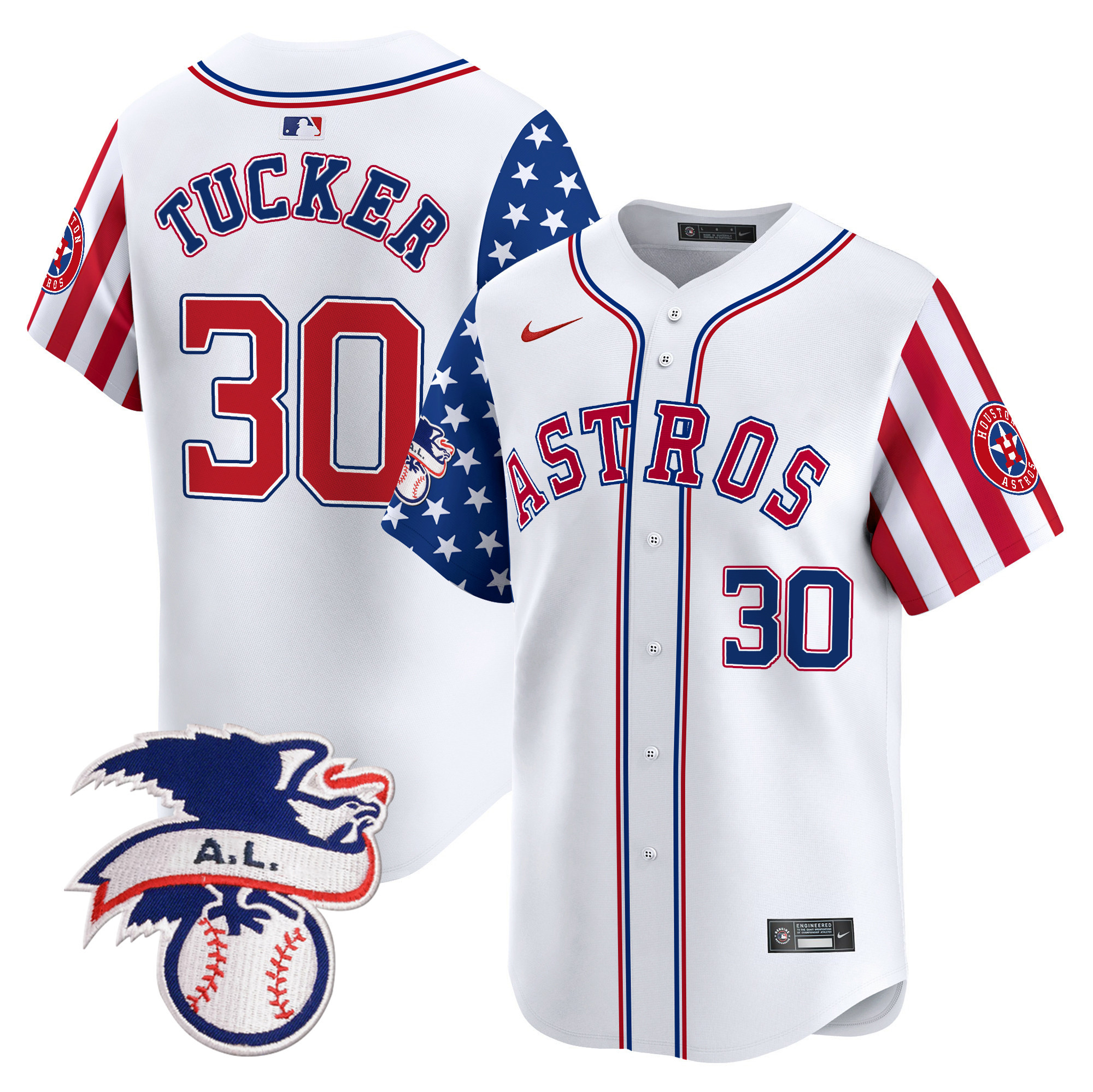 Men's Astros 2024 Fourth of July Vapor Premier Limited Jersey - All Stitched