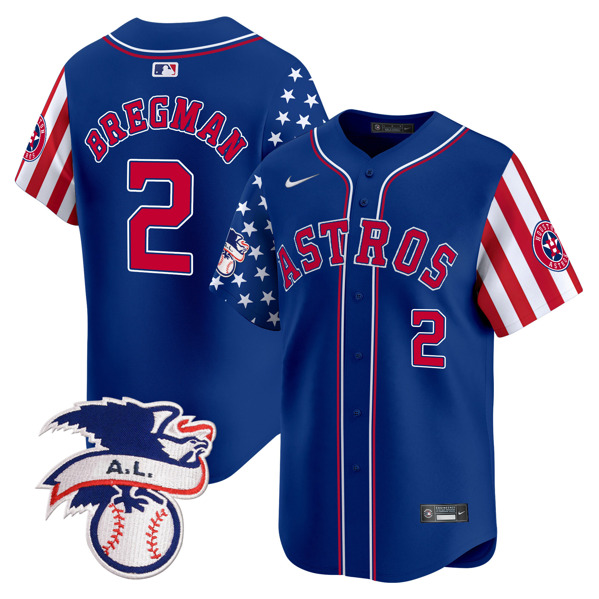 Men's Astros 2024 Fourth of July Vapor Premier Limited Jersey - All Stitched