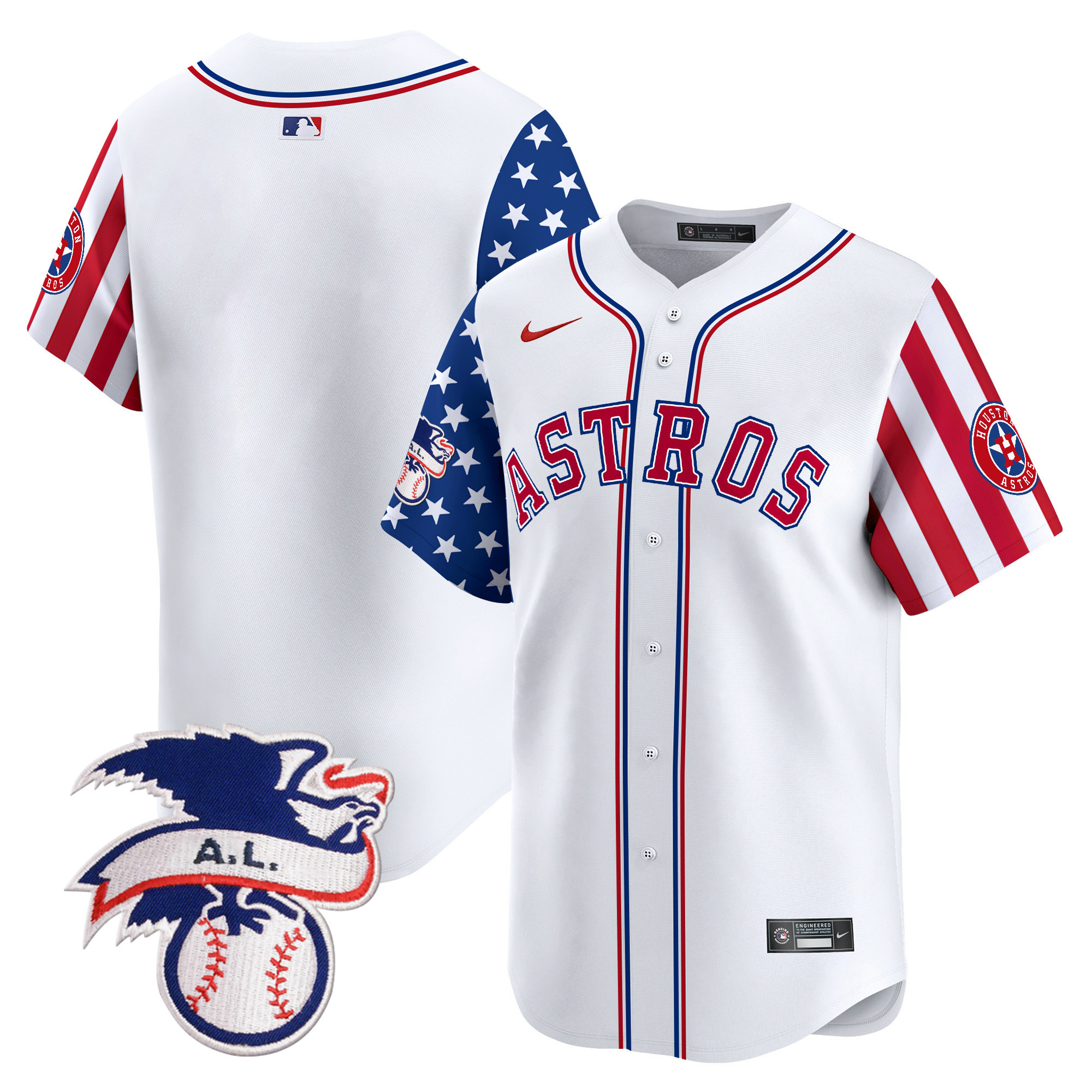 Men's Astros 2024 Fourth of July Vapor Premier Limited Jersey - All Stitched