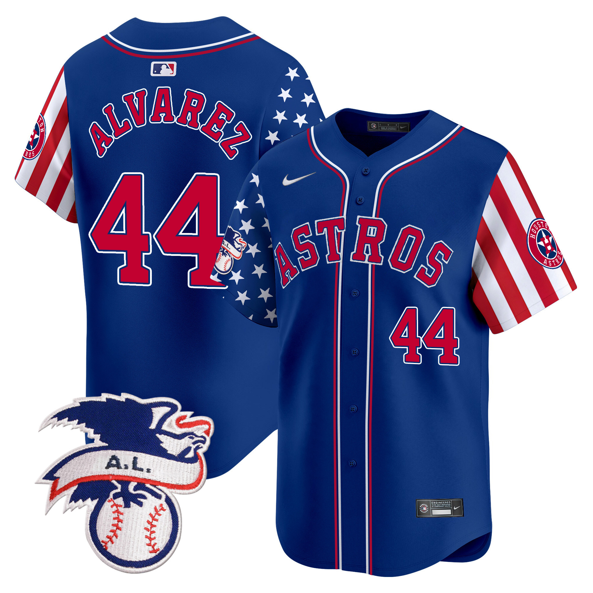Men's Astros 2024 Fourth of July Vapor Premier Limited Jersey - All Stitched