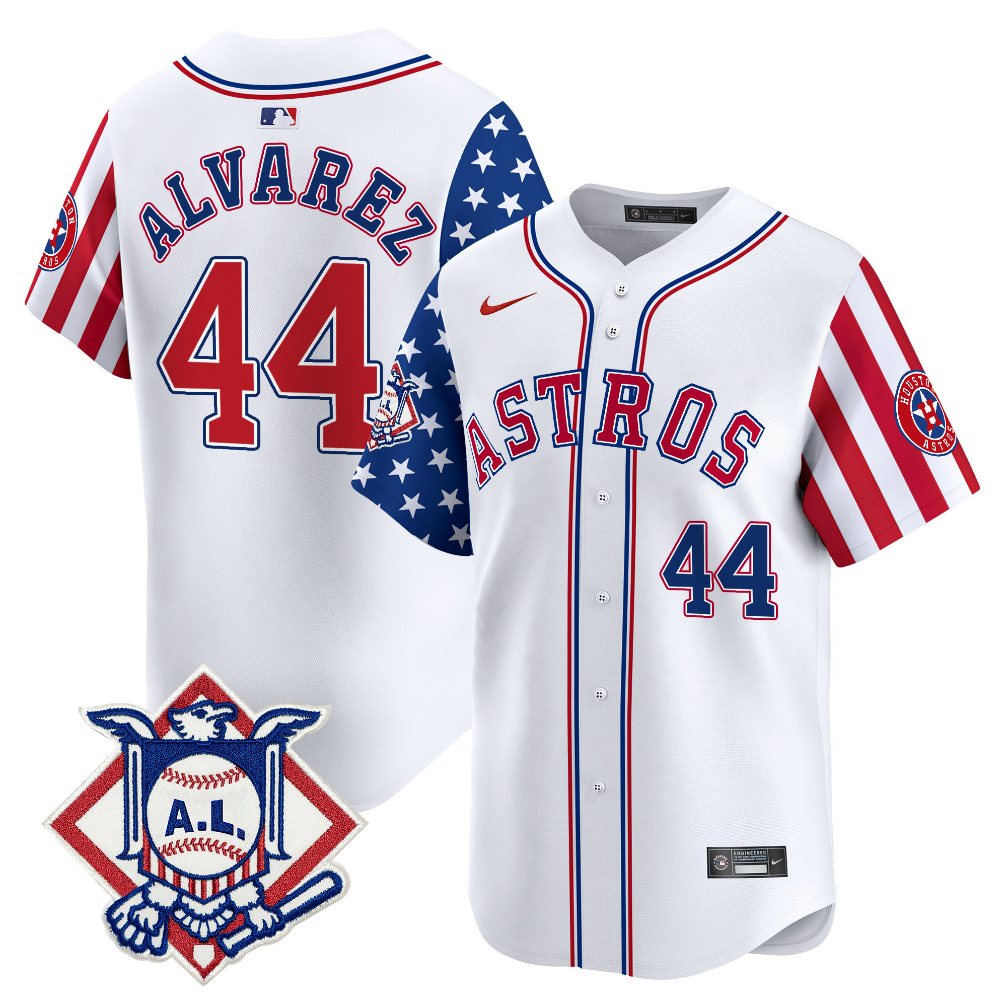 Men's Astros 2024 Fourth of July Vapor Premier Limited Jersey V2 - All Stitched