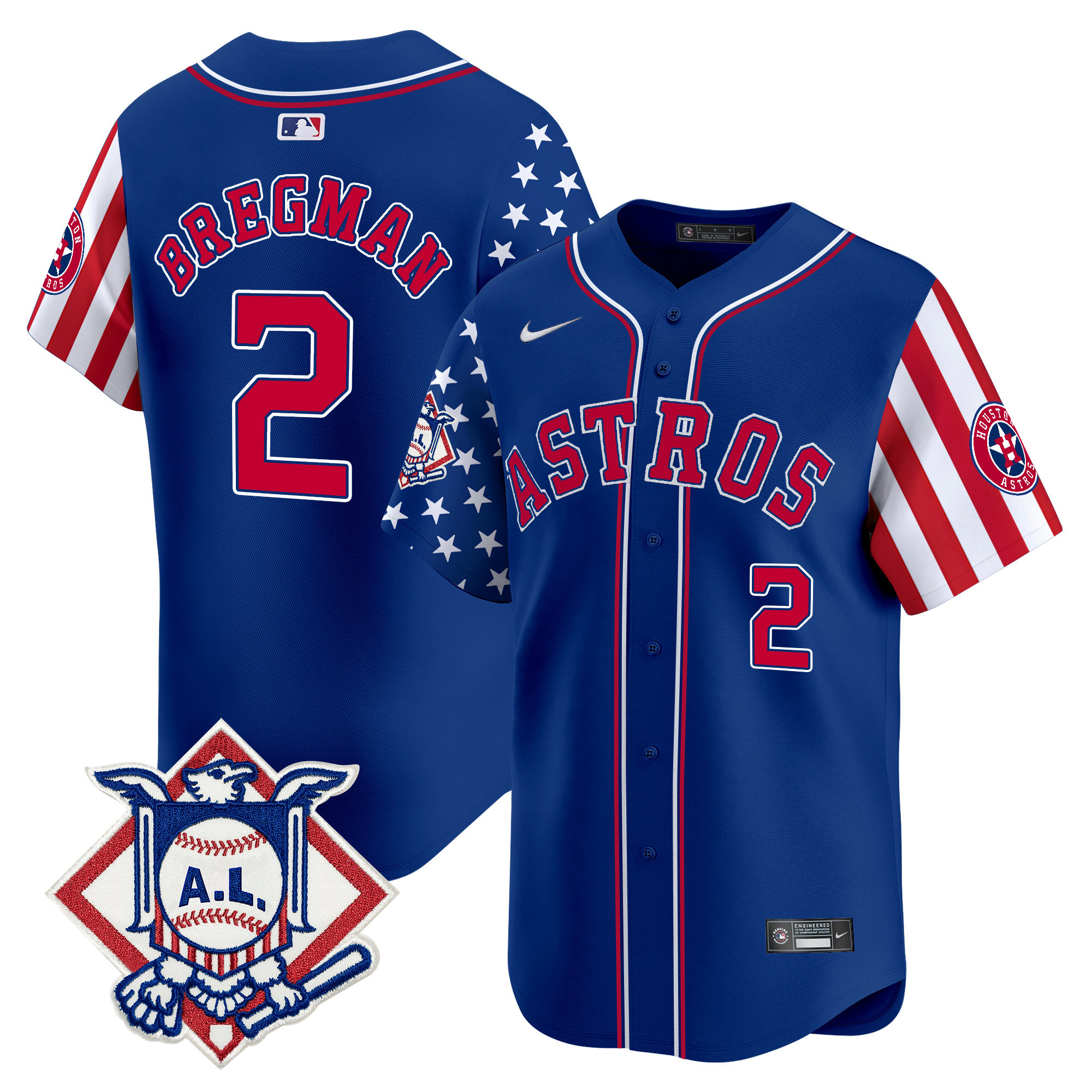 Men's Astros 2024 Fourth of July Vapor Premier Limited Jersey V2 - All Stitched