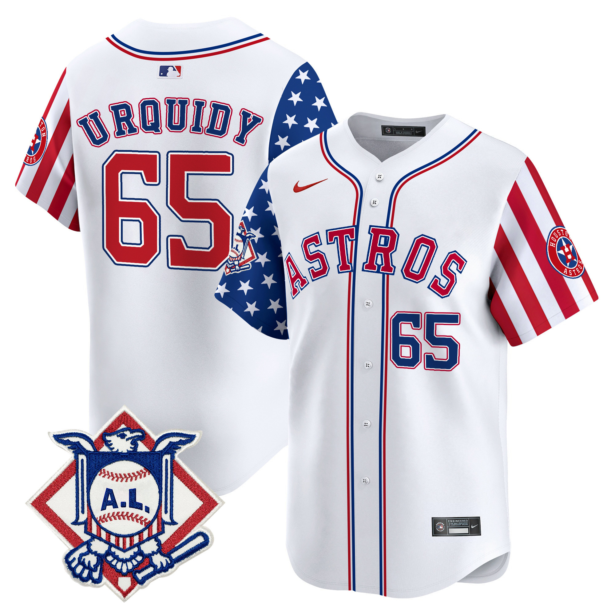 Men's Astros 2024 Fourth of July Vapor Premier Limited Jersey V2 - All Stitched