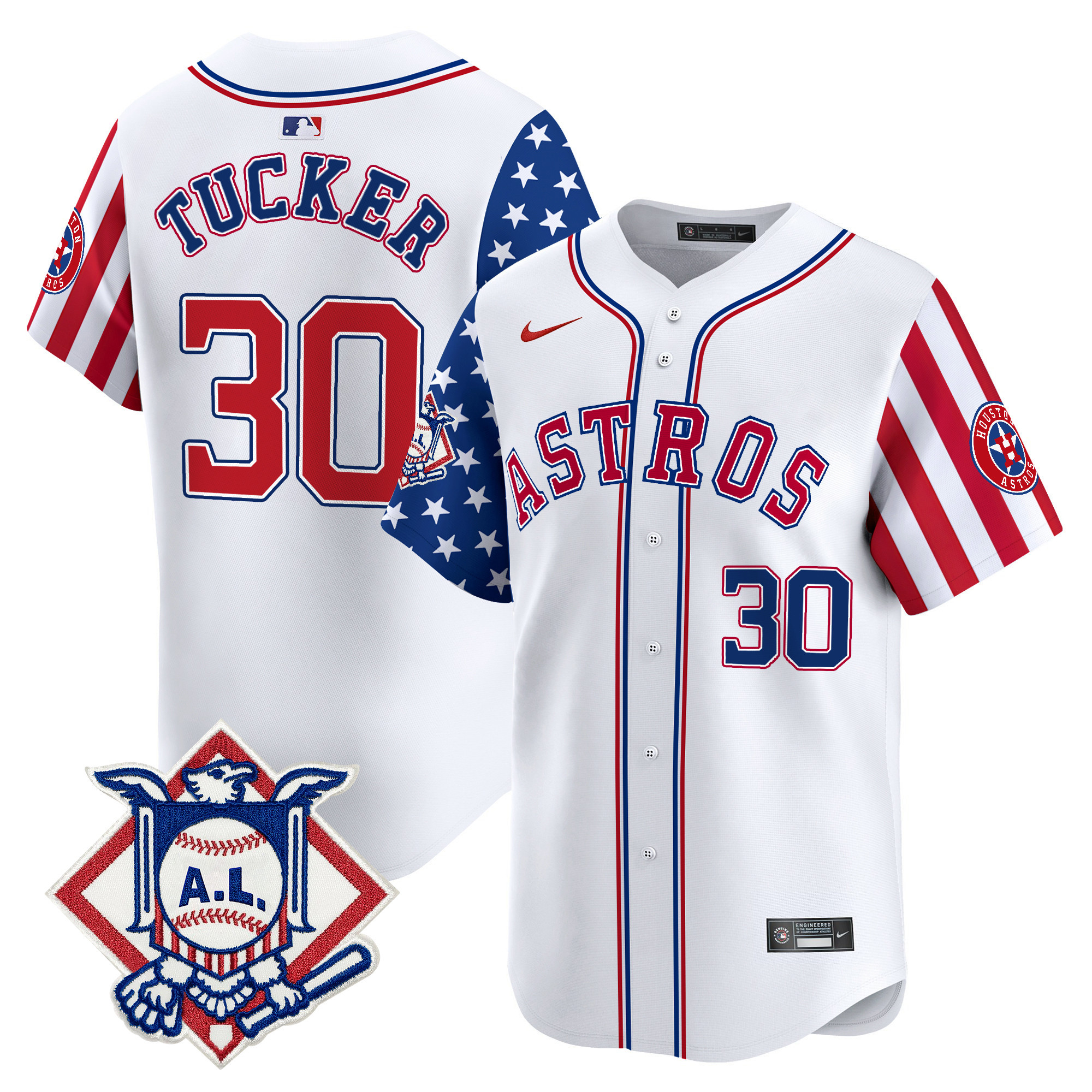 Men's Astros 2024 Fourth of July Vapor Premier Limited Jersey V2 - All Stitched