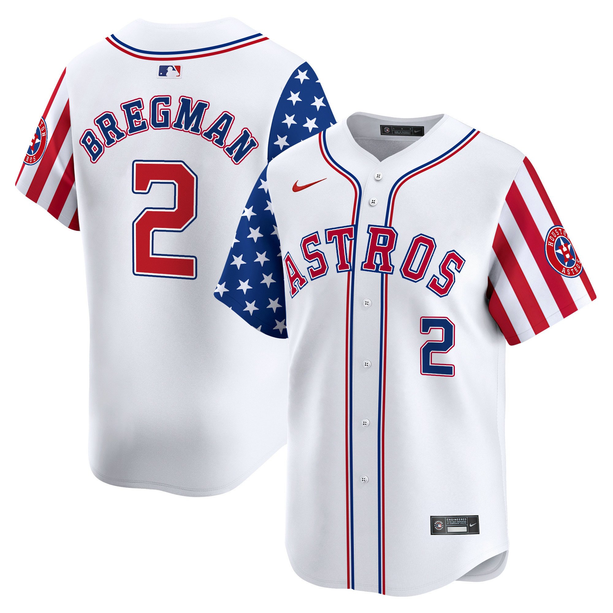Men's Astros 2024 Independence Day Vapor Premier Limited Jersey - All Stitched