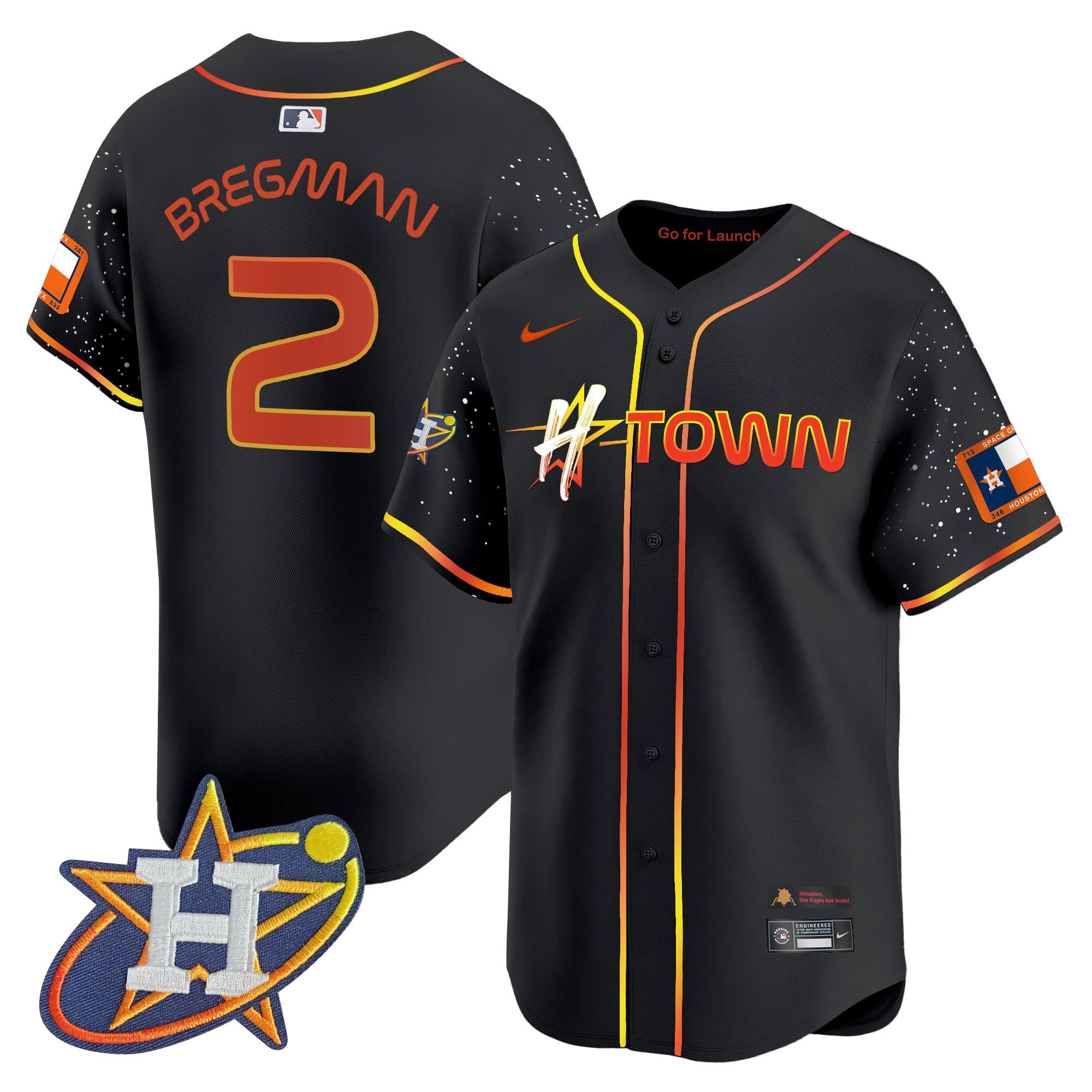 Men's Astros 2024 Space City H-Town Vapor Premier Limited Jersey - All Stitched