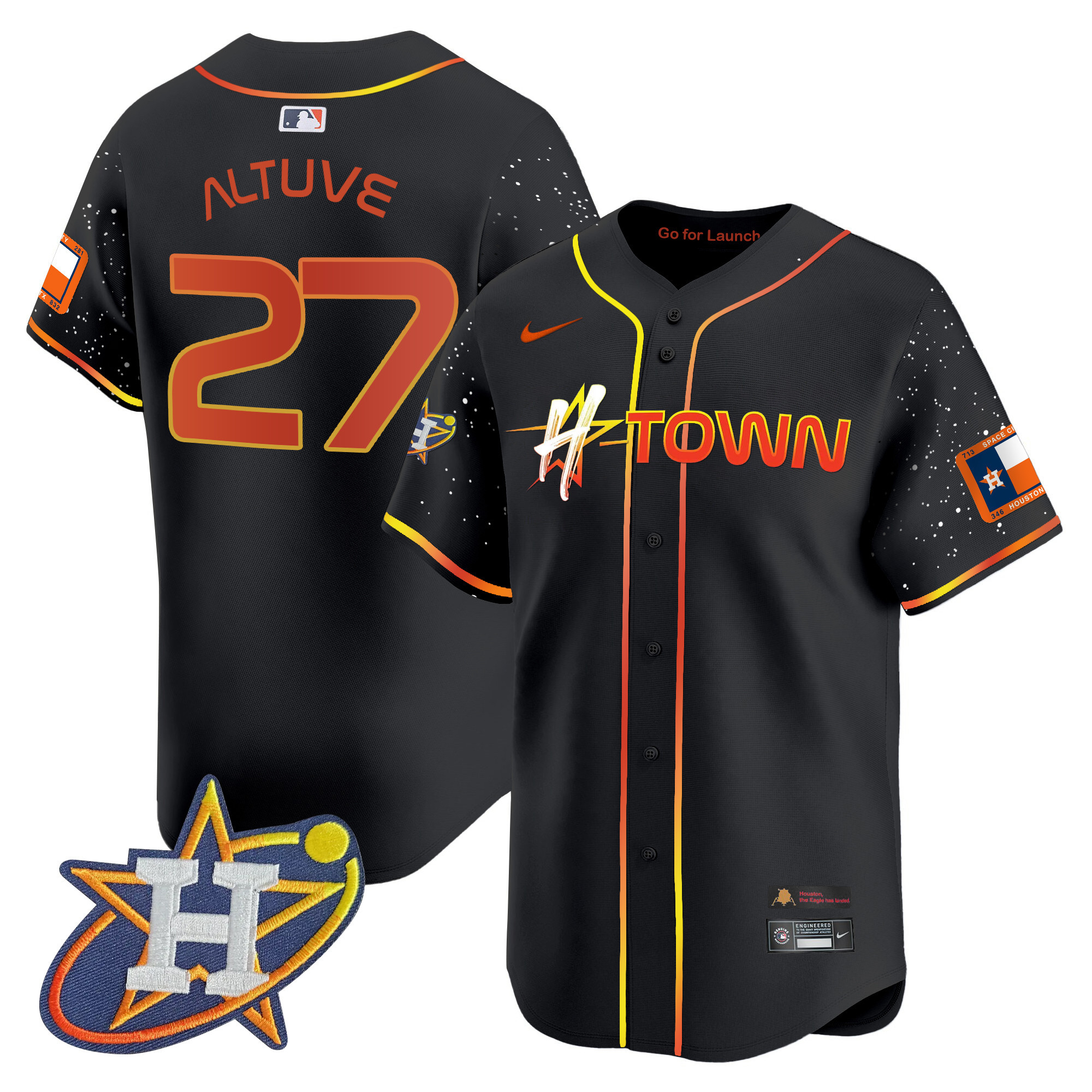 Men's Astros 2024 Space City H-Town Vapor Premier Limited Jersey - All Stitched