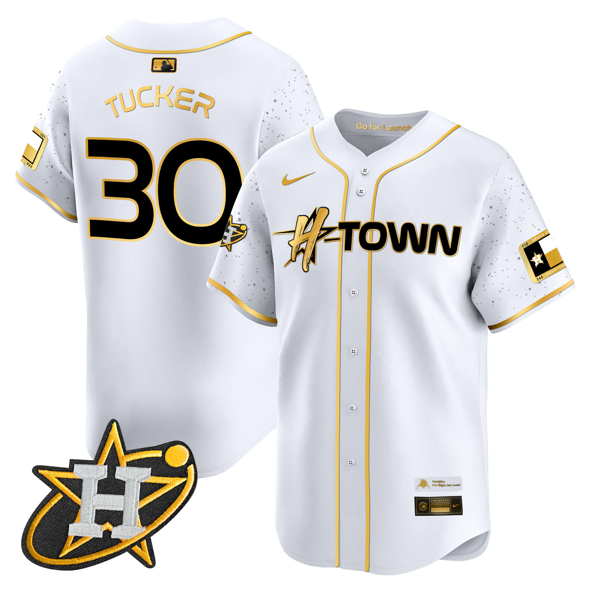 Men's Astros 2024 Space City H-Town Vapor Premier Limited Jersey - All Stitched
