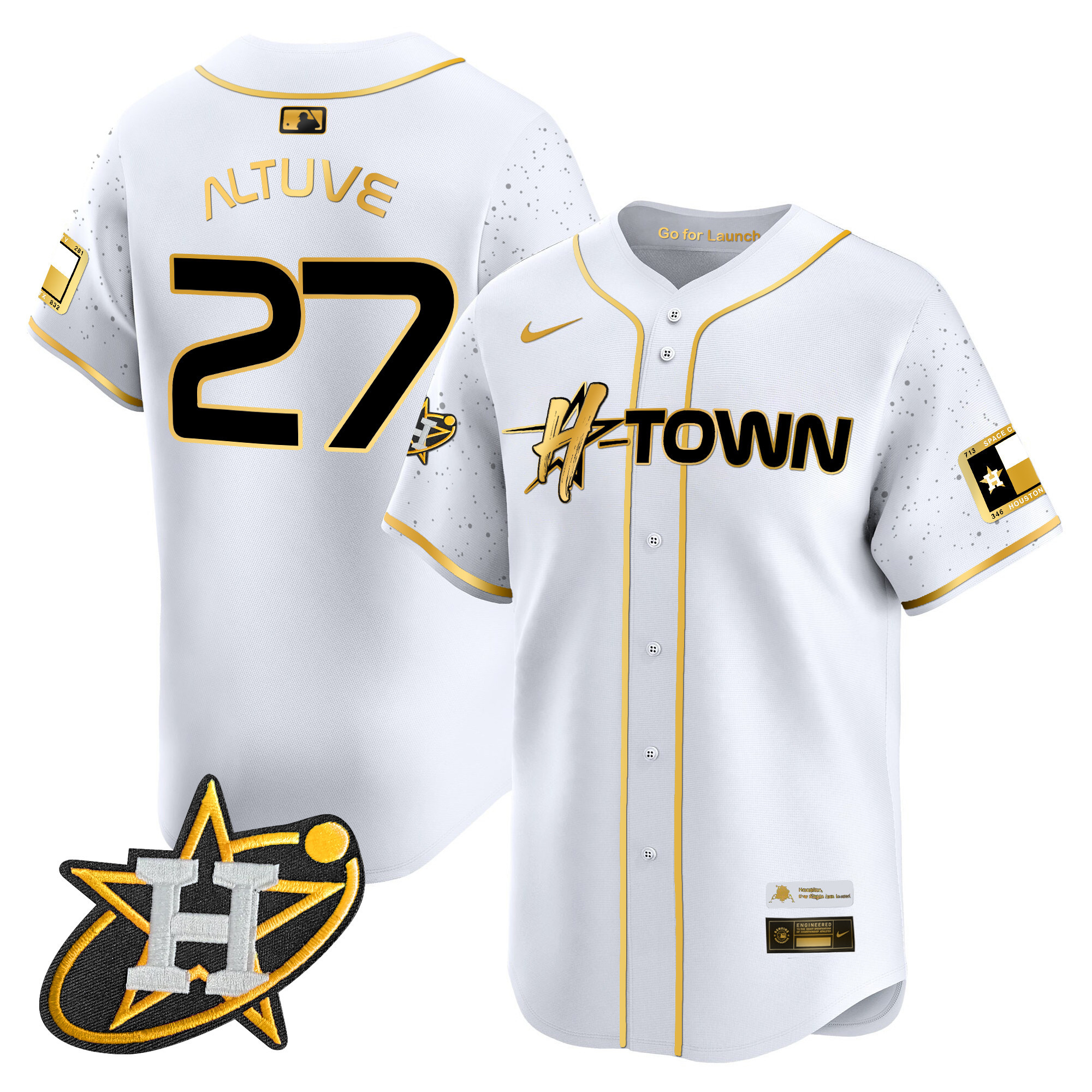 Men's Astros 2024 Space City H-Town Vapor Premier Limited Jersey - All Stitched