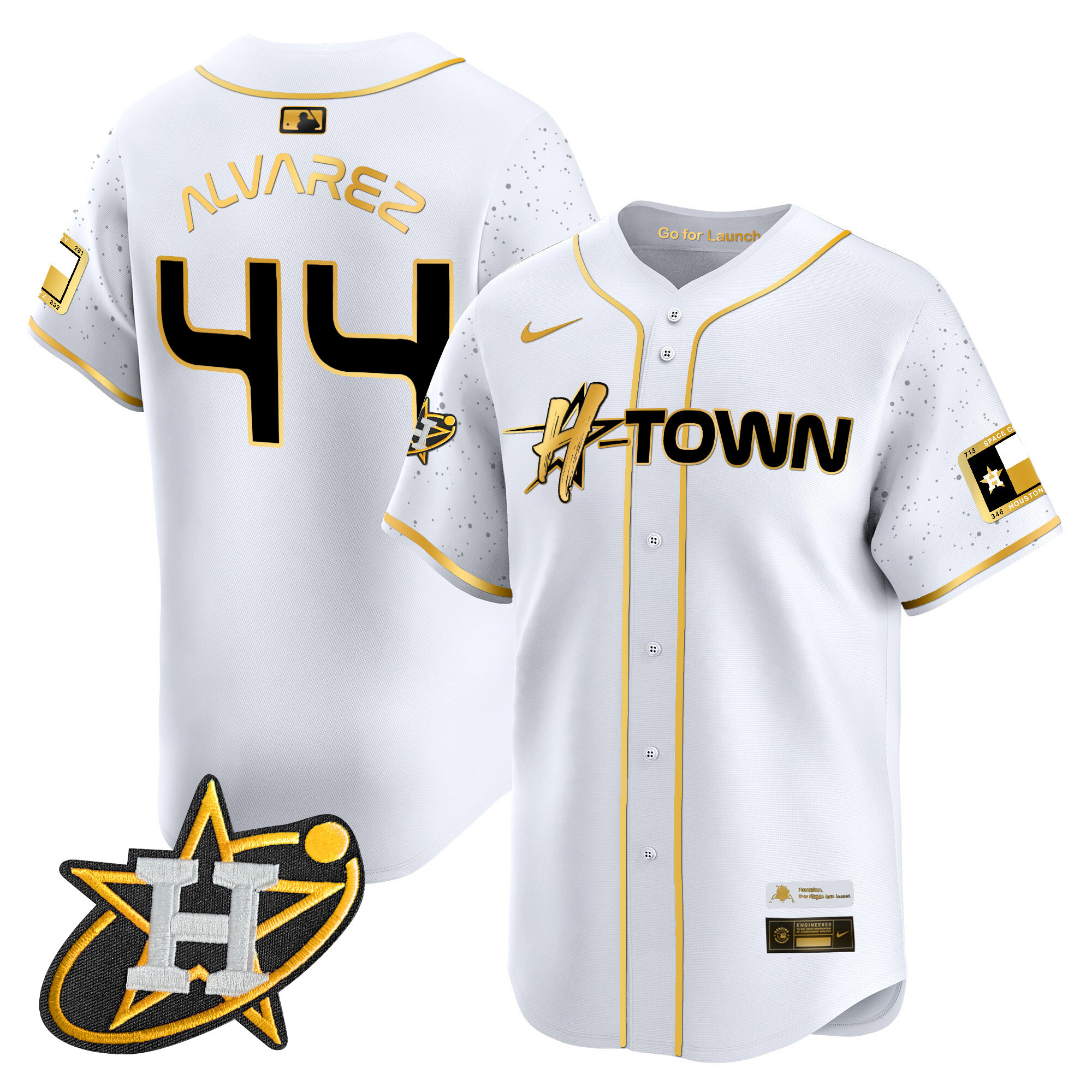 Men's Astros 2024 Space City H-Town Vapor Premier Limited Jersey - All Stitched