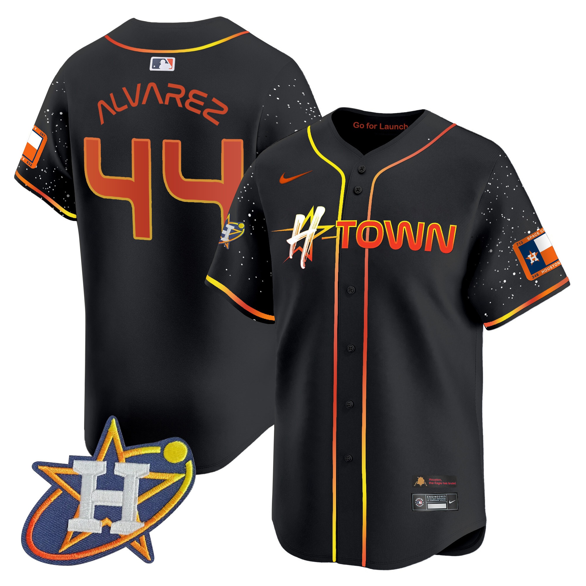 Men's Astros 2024 Space City H-Town Vapor Premier Limited Jersey - All Stitched