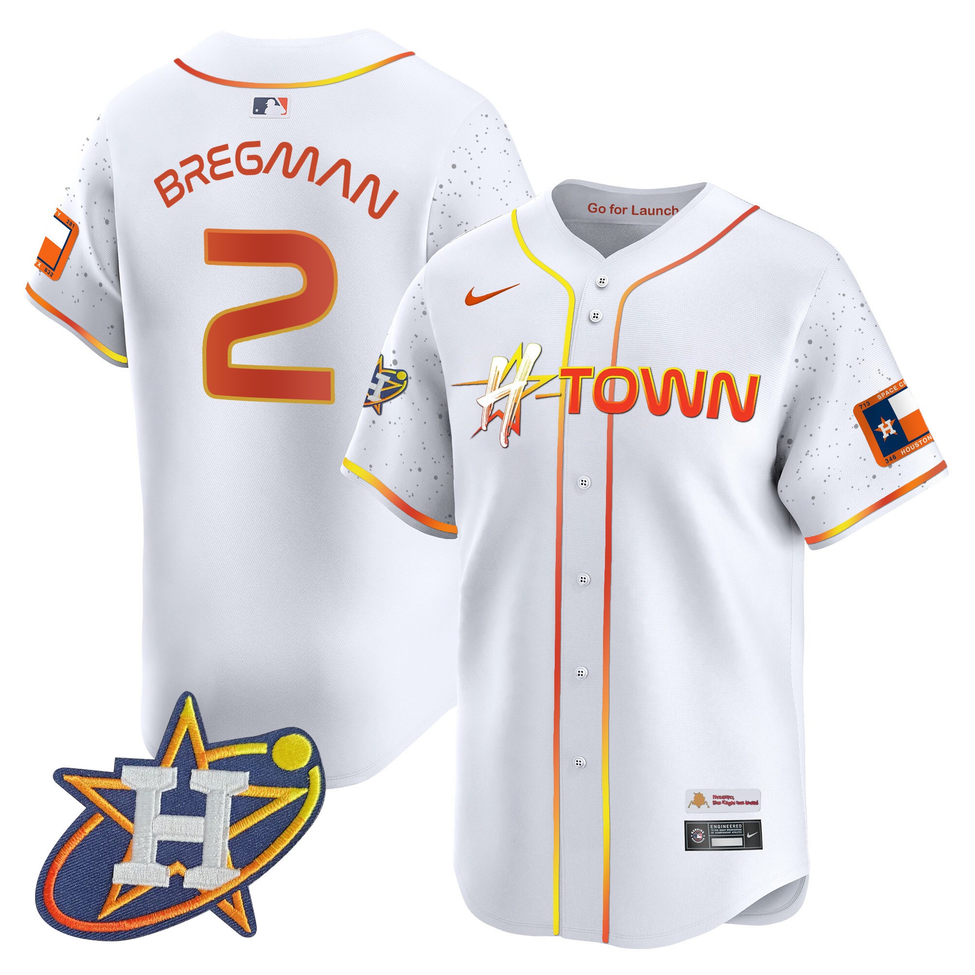 Men's Astros 2024 Space City H-Town Vapor Premier Limited Jersey - All Stitched