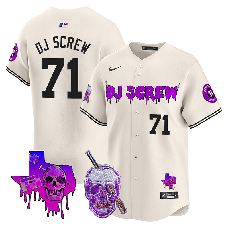 Men's Astros DJ Screw 2024 Vapor Premier Limited Jersey - All Stitched