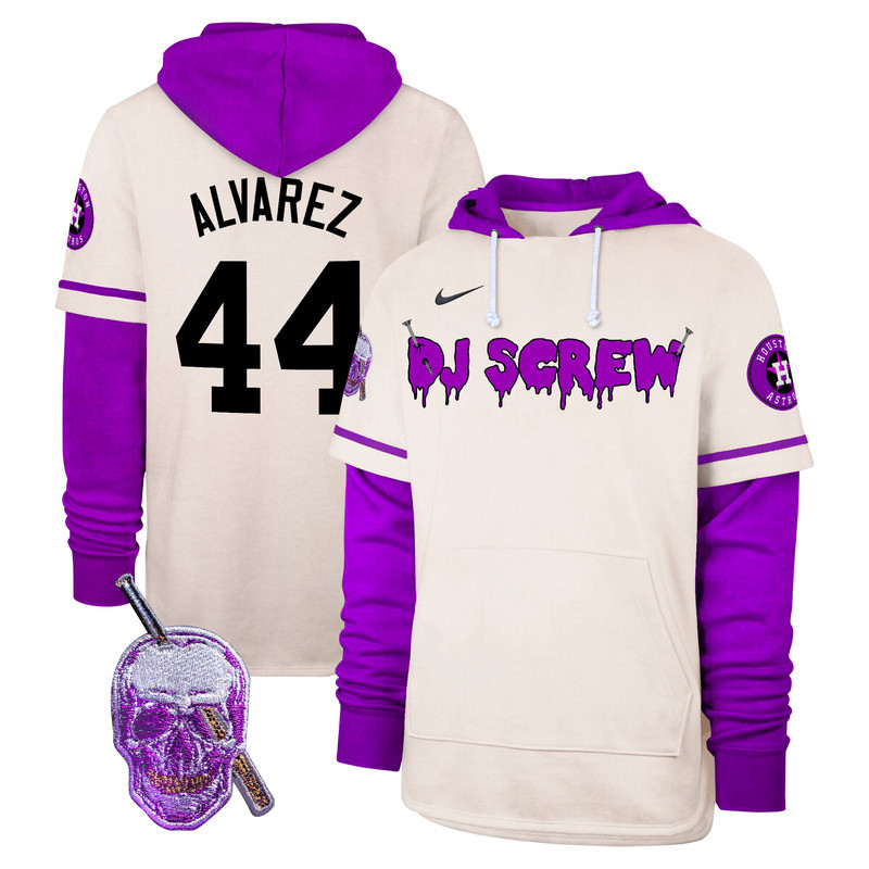 Men's Astros DJ Screw Shortstop Pullover Hoodie - All Stitched