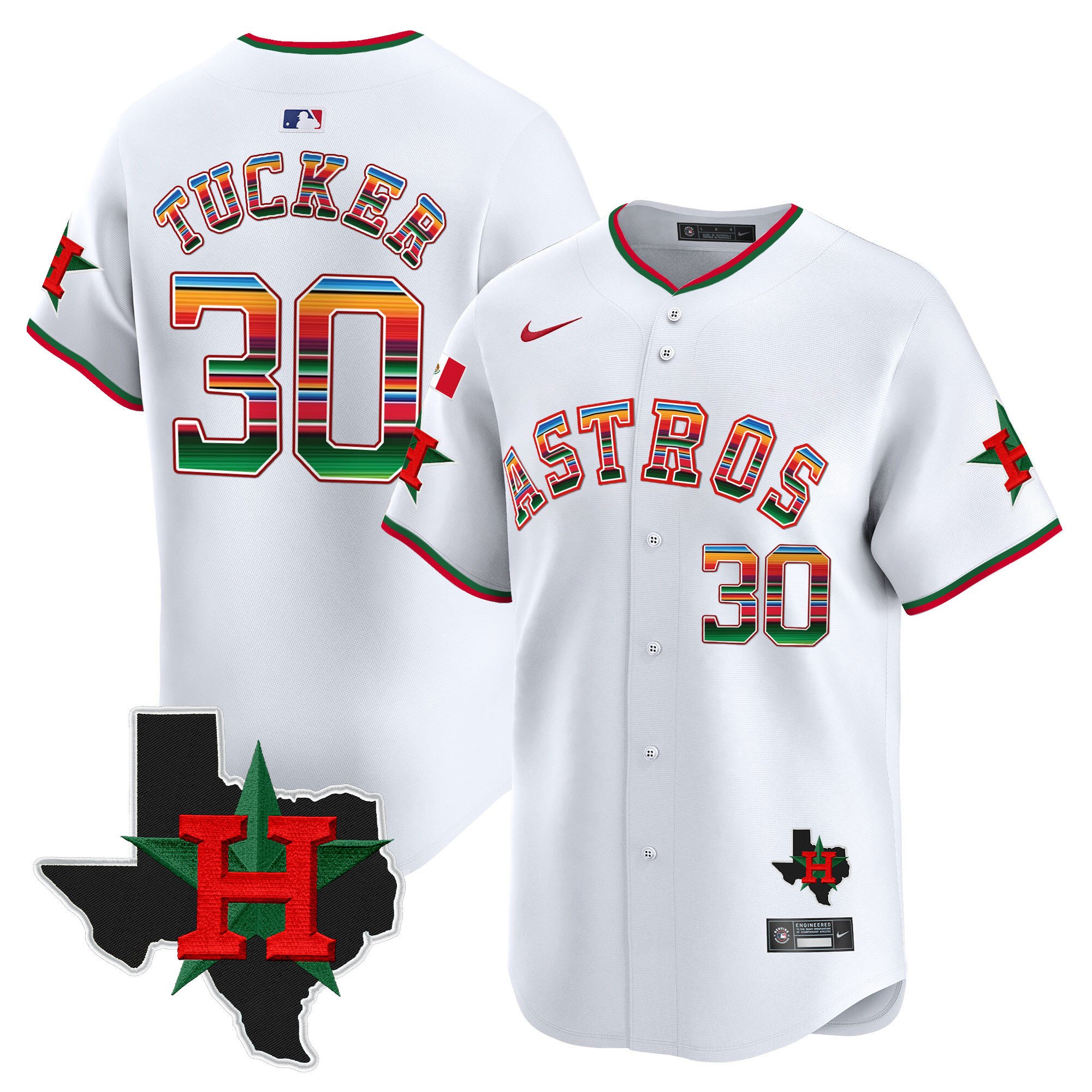 Men's Astros Mexico Texas Patch Vapor Premier Limited Jersey V2 - All Stitched