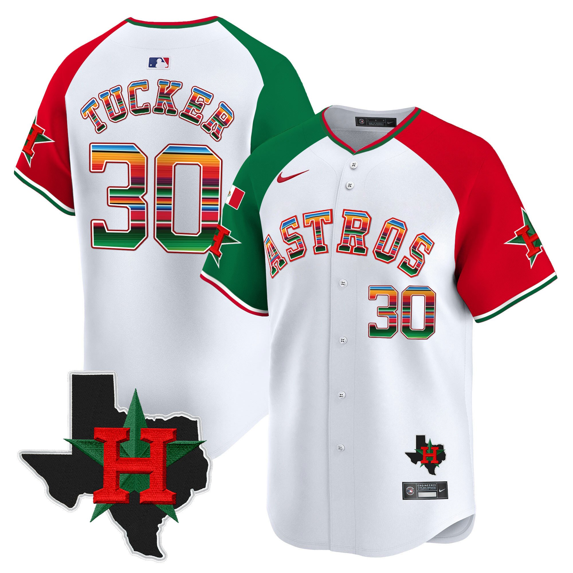Men's Astros Mexico Texas Patch Vapor Premier Limited Jersey V2 - All Stitched