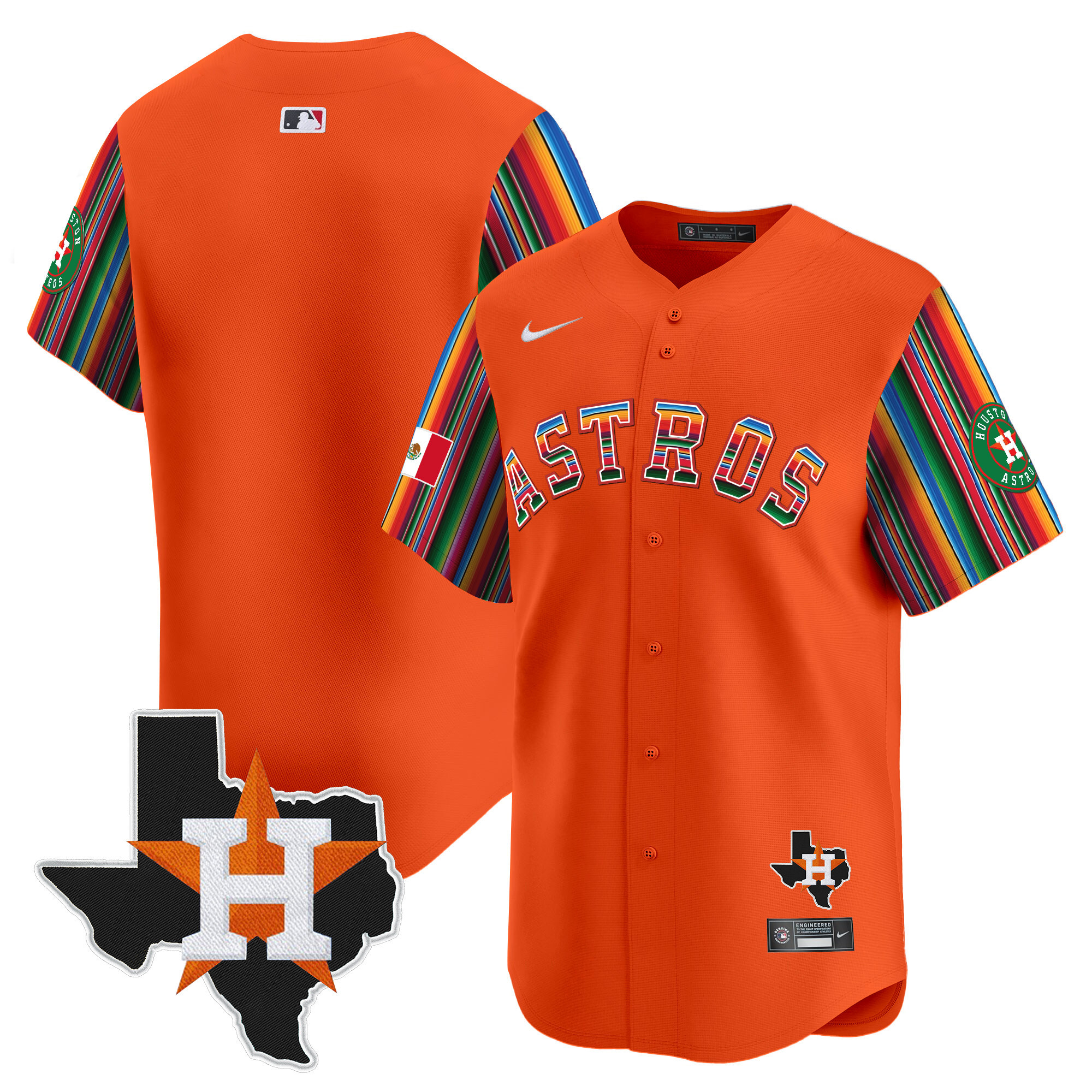 Men's Astros Mexico Texas Patch Vapor Premier Limited Jersey V5 - All Stitched