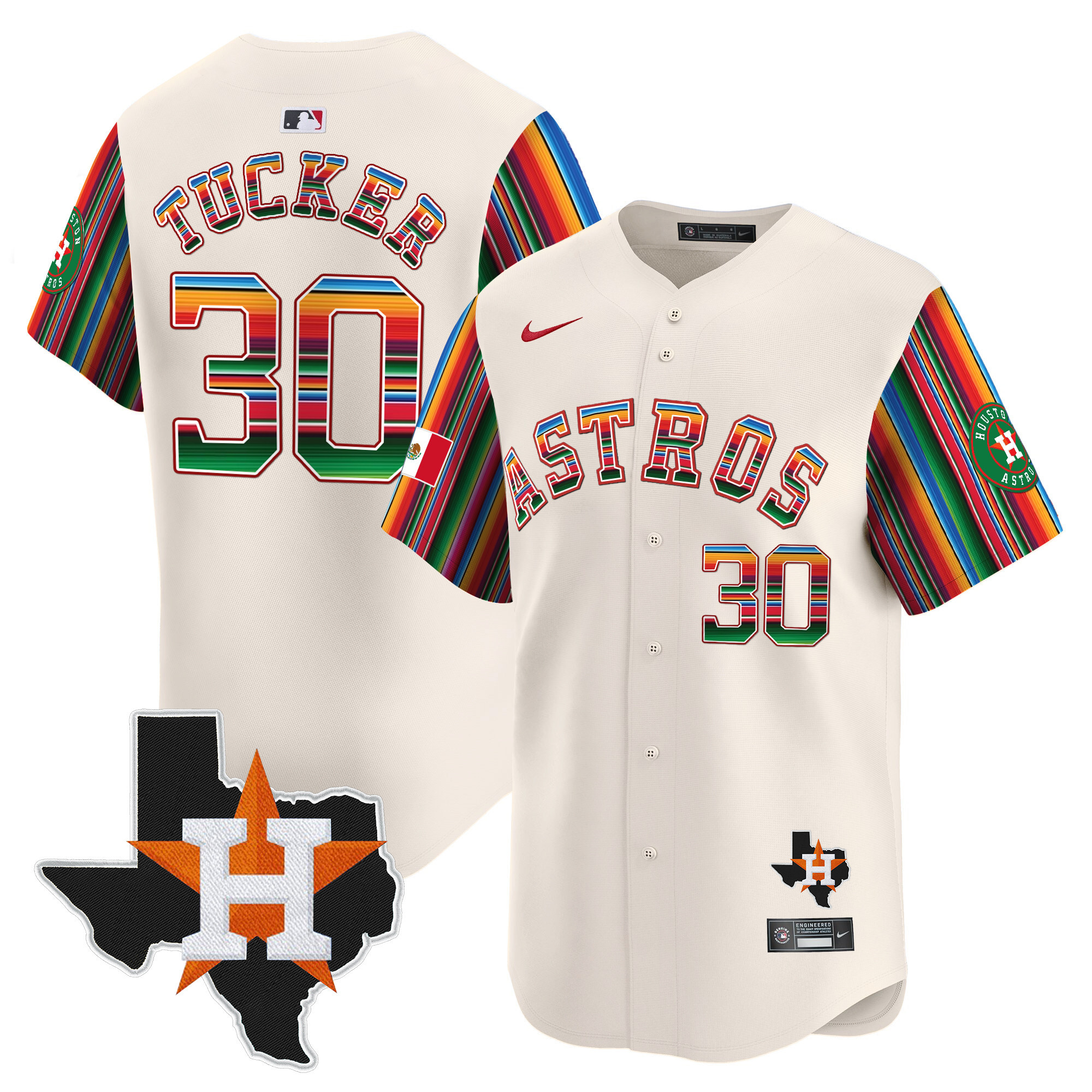 Men's Astros Mexico Texas Patch Vapor Premier Limited Jersey V5 - All Stitched