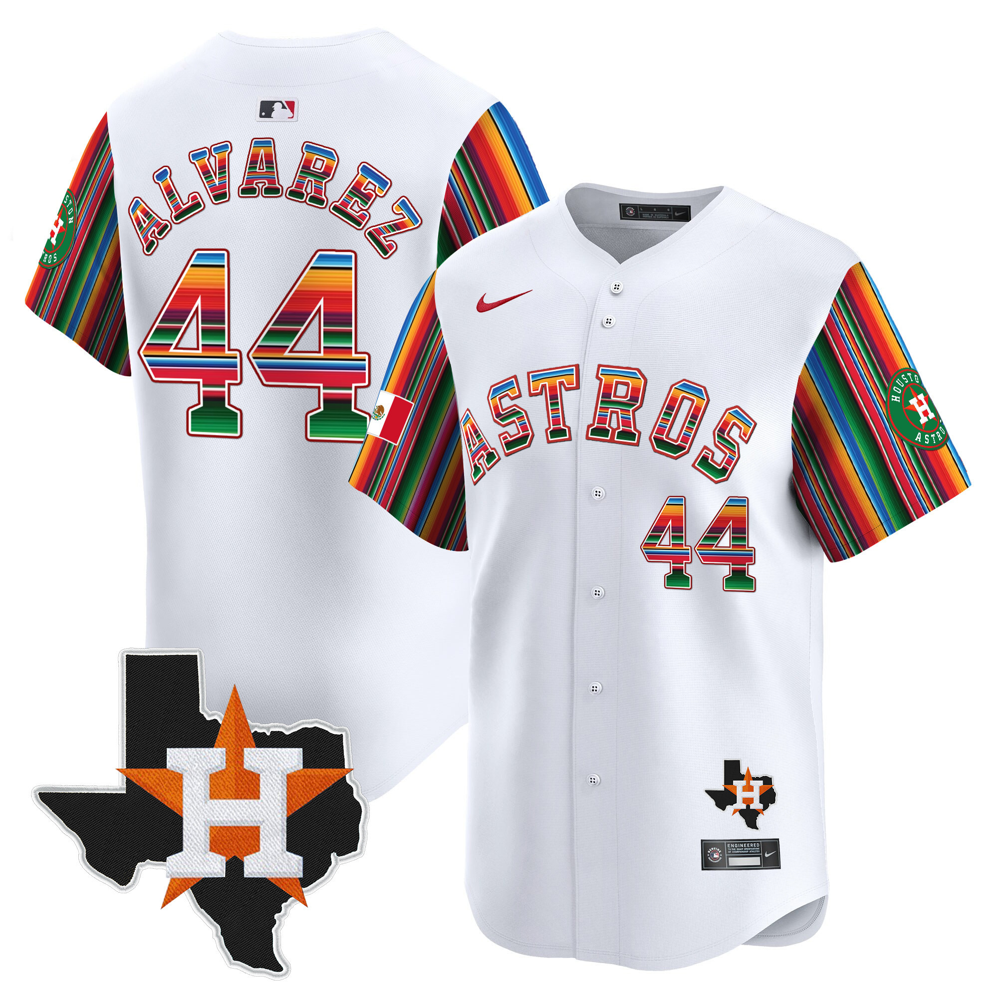 Men's Astros Mexico Texas Patch Vapor Premier Limited Jersey V5 - All Stitched