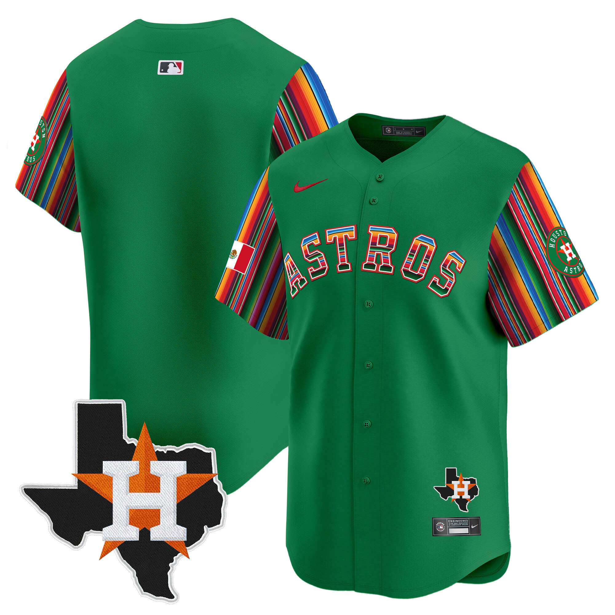 Men's Astros Mexico Texas Patch Vapor Premier Limited Jersey V5 - All Stitched
