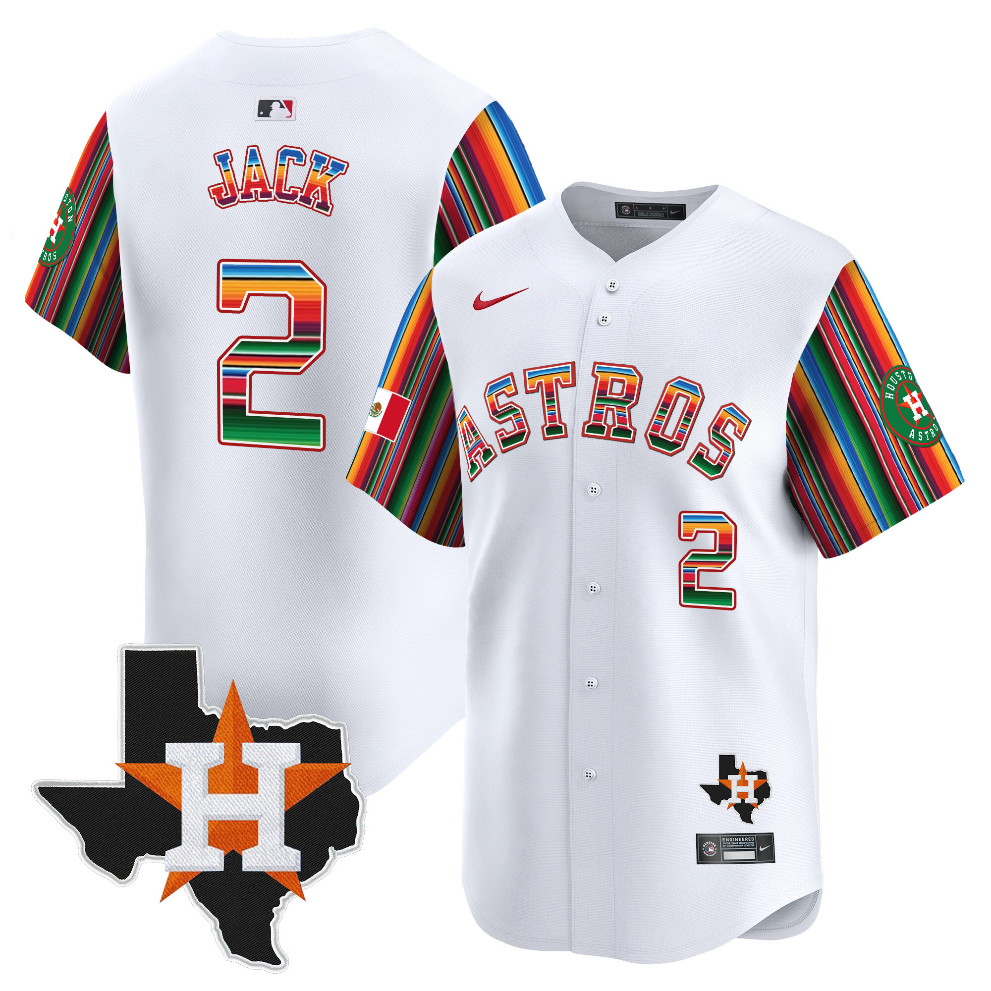 Men's Astros Mexico Texas Patch Vapor Premier Limited Jersey V5 - All Stitched
