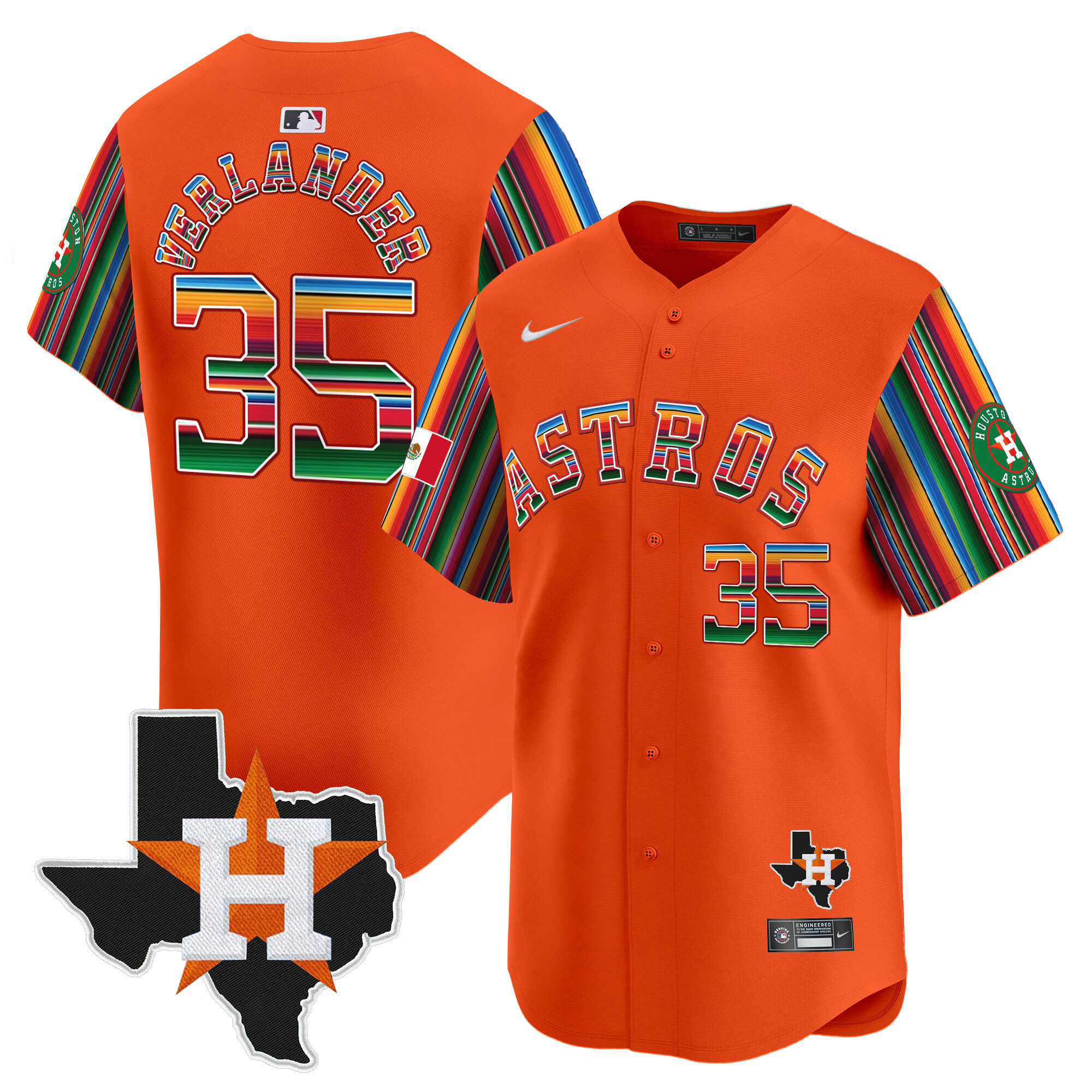 Men's Astros Mexico Texas Patch Vapor Premier Limited Jersey V5 - All Stitched