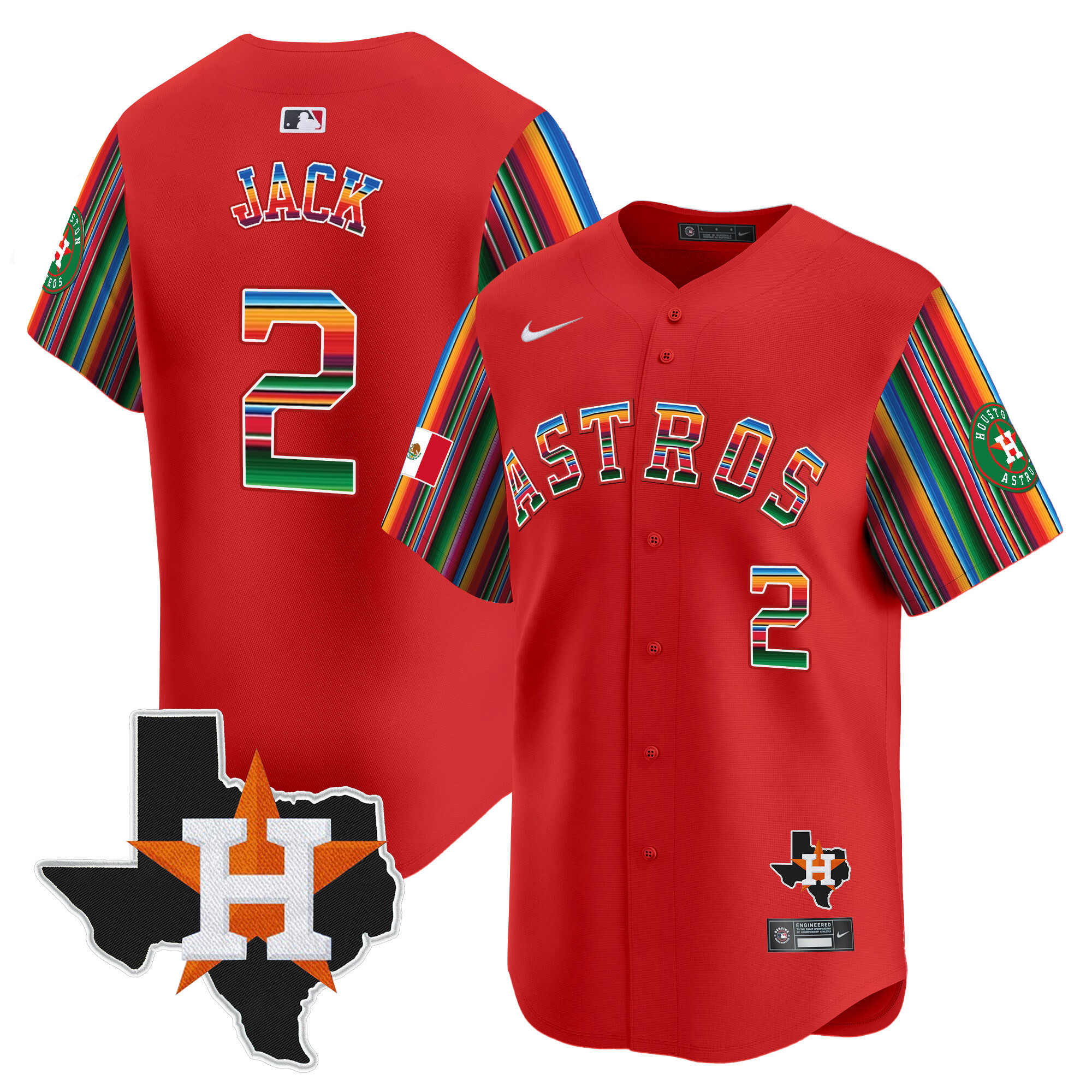 Men's Astros Mexico Texas Patch Vapor Premier Limited Jersey V5 - All Stitched