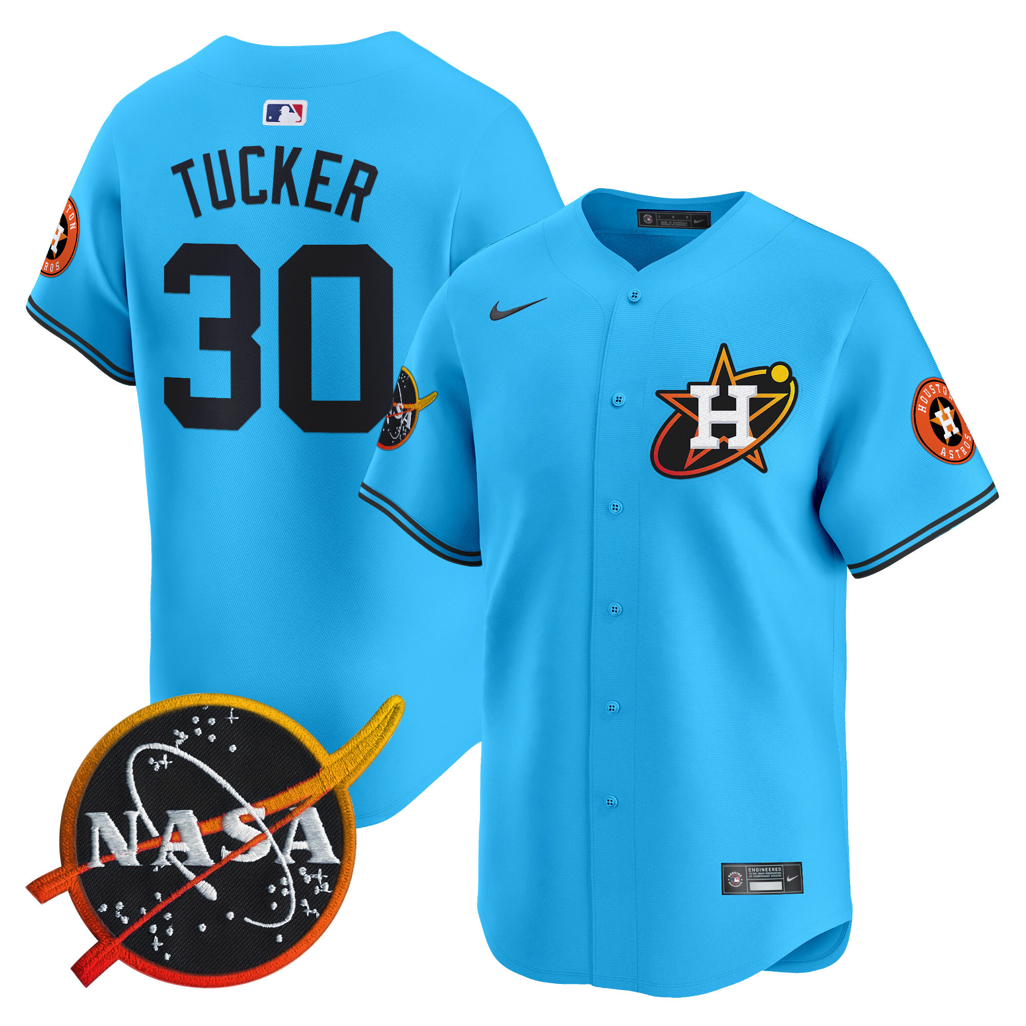 Men's Astros Nasa Patch Vapor Premier Limited Jersey - All Stitched