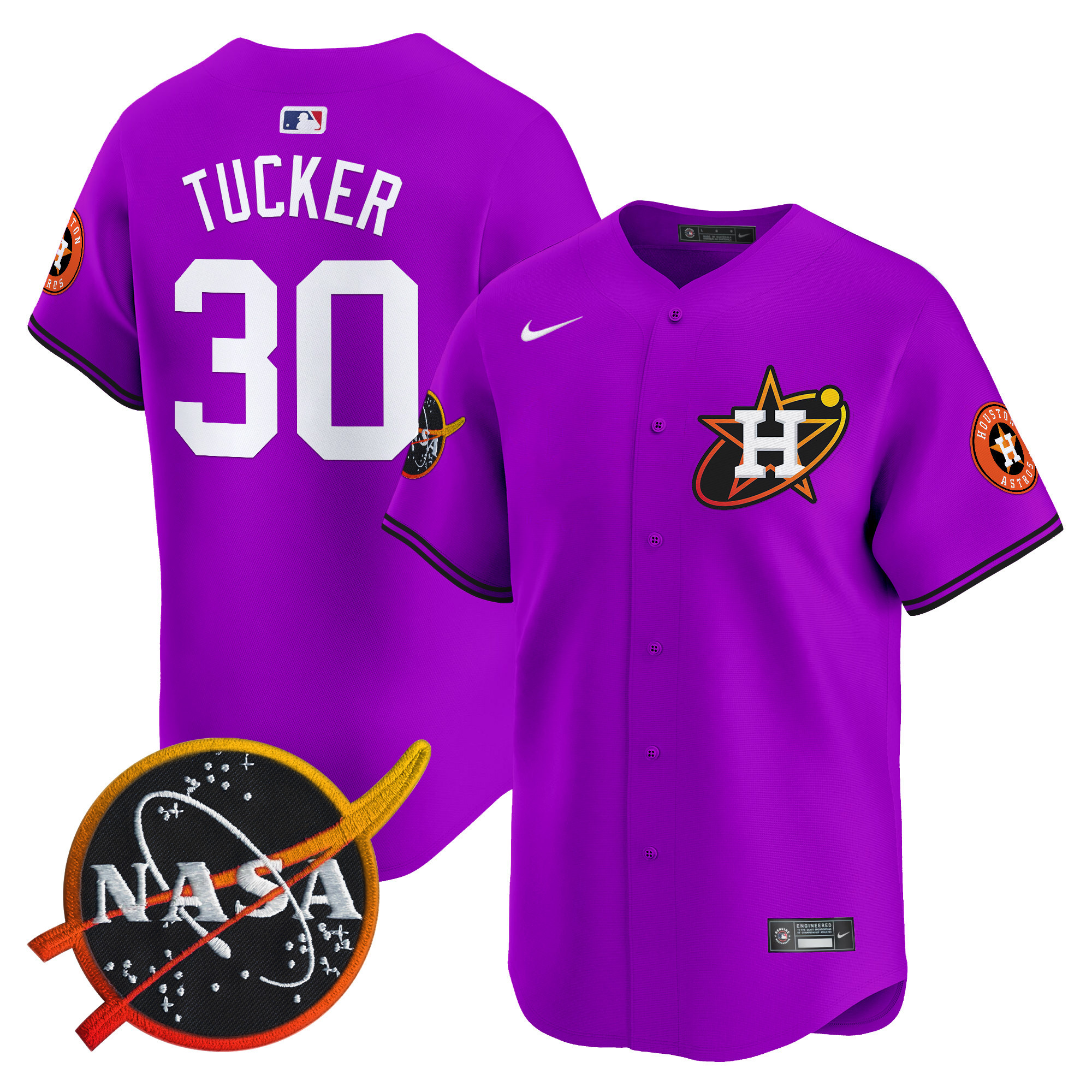 Men's Astros Nasa Patch Vapor Premier Limited Jersey - All Stitched