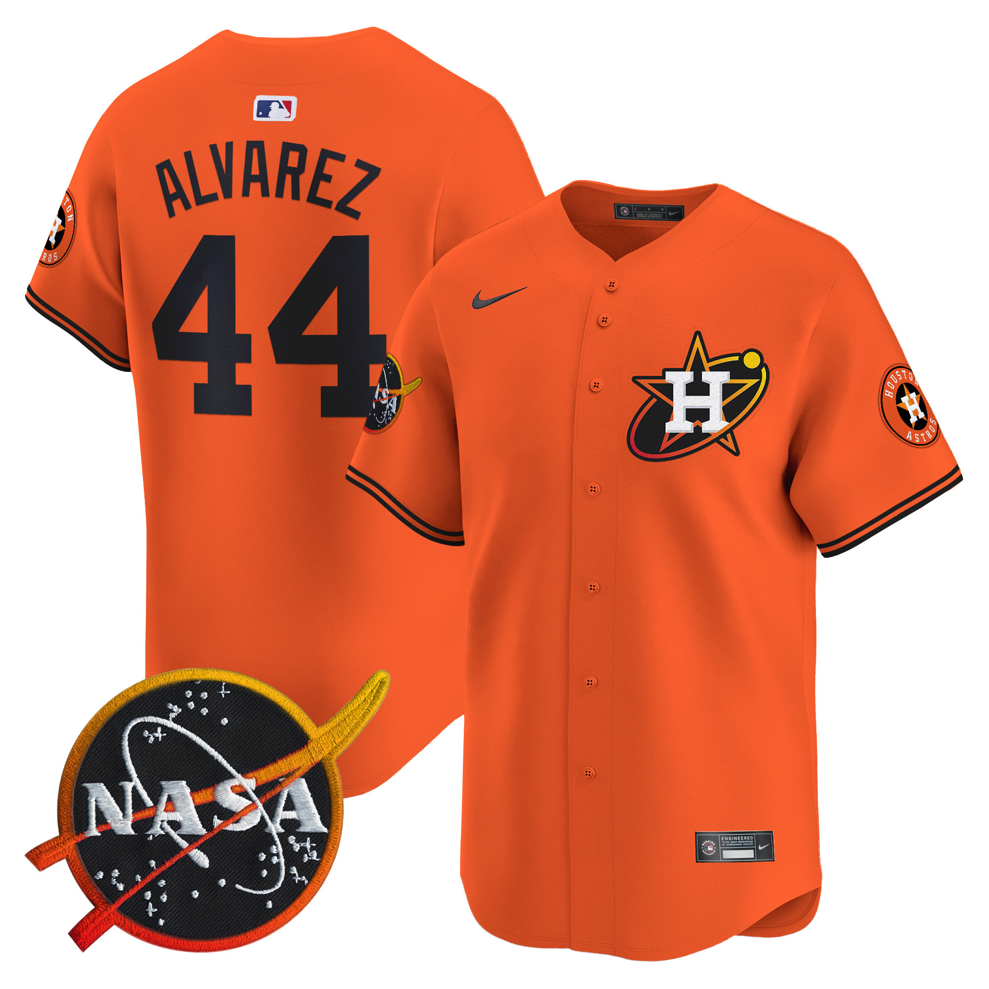 Men's Astros Nasa Patch Vapor Premier Limited Jersey - All Stitched