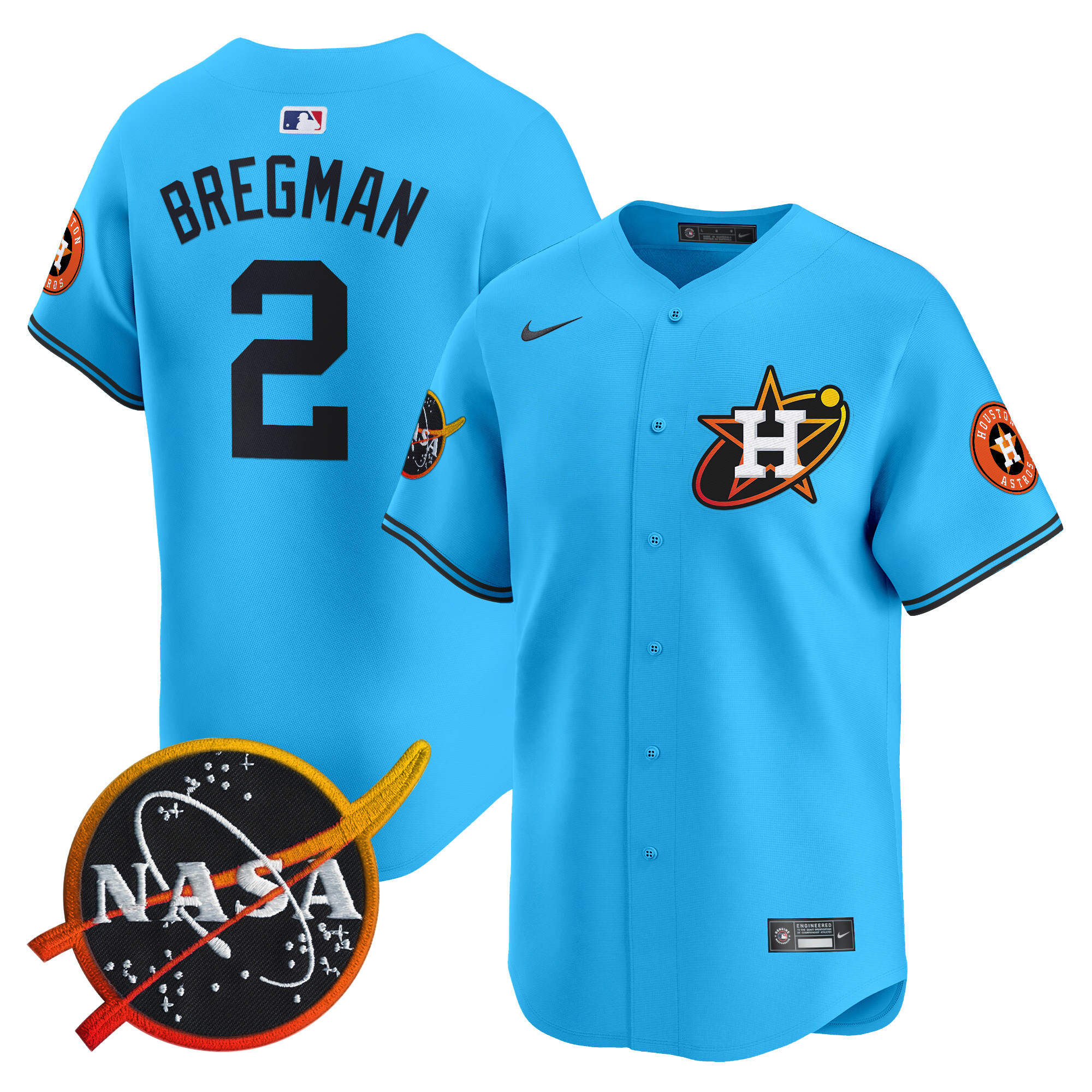 Men's Astros Nasa Patch Vapor Premier Limited Jersey - All Stitched