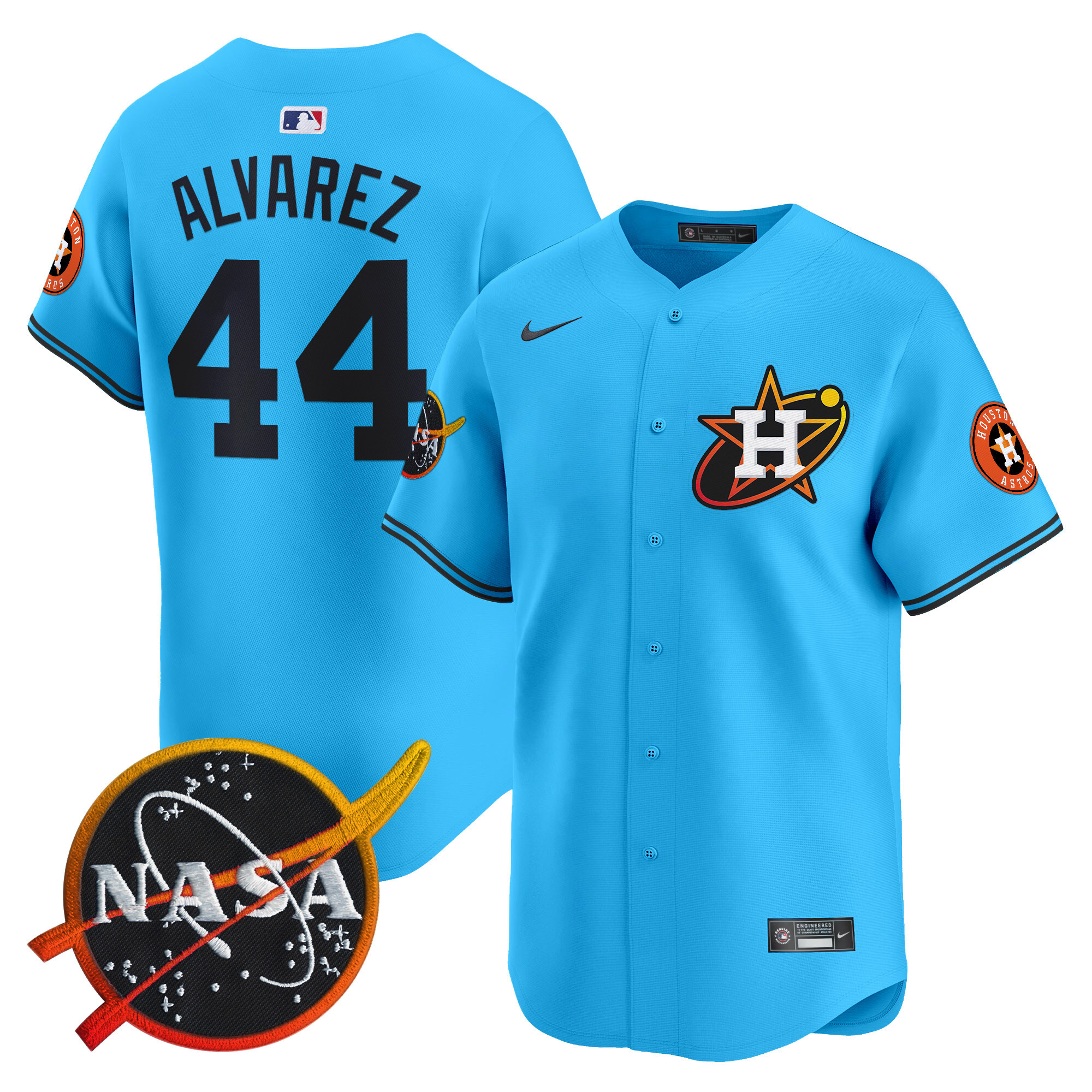 Men's Astros Nasa Patch Vapor Premier Limited Jersey - All Stitched