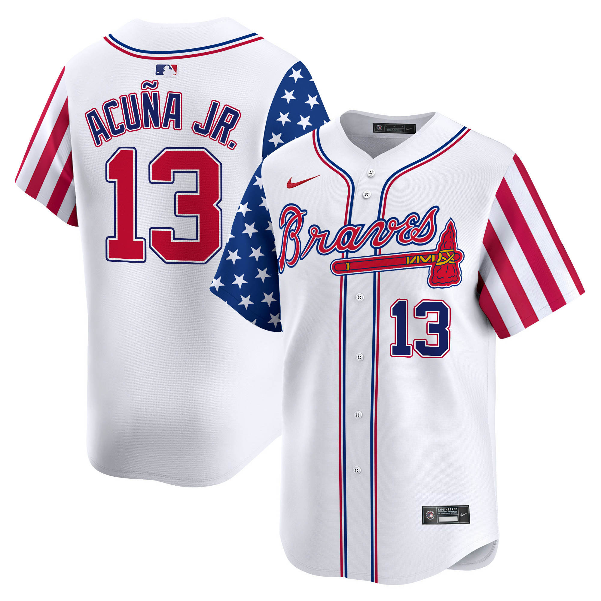 Men's Atlanta Braves 2024 Independence Day Vapor Premier Limited Jersey - All Stitched