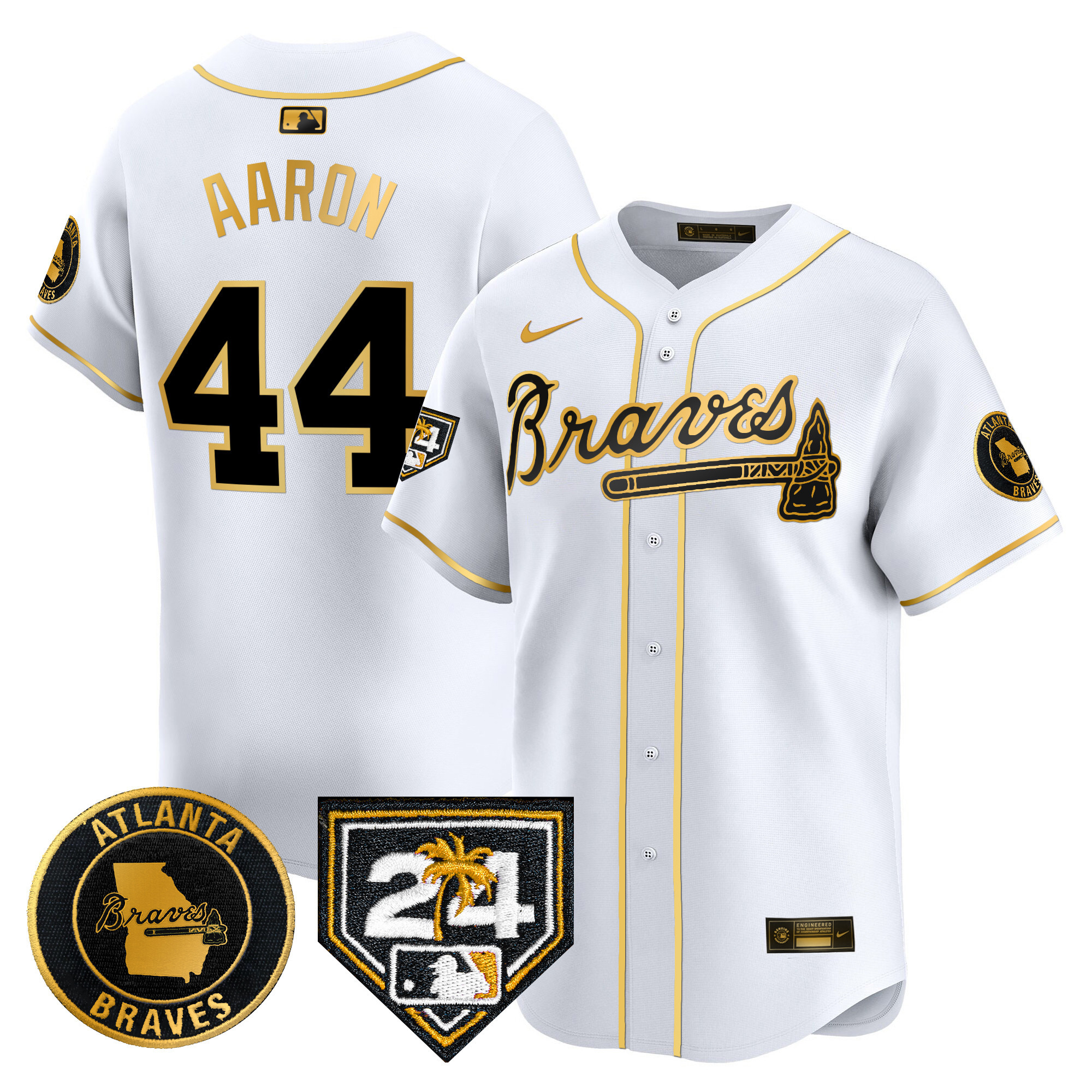 Men's Atlanta Braves 2024 Spring Training Patch Vapor Premier Limited Jersey - All Stitched
