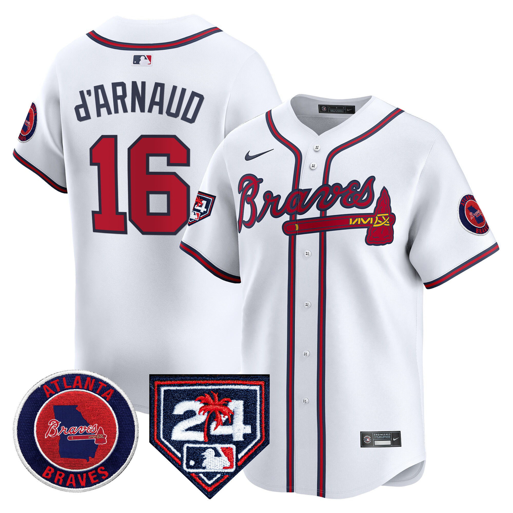 Men's Atlanta Braves 2024 Spring Training Patch Vapor Premier Limited Jersey - All Stitched