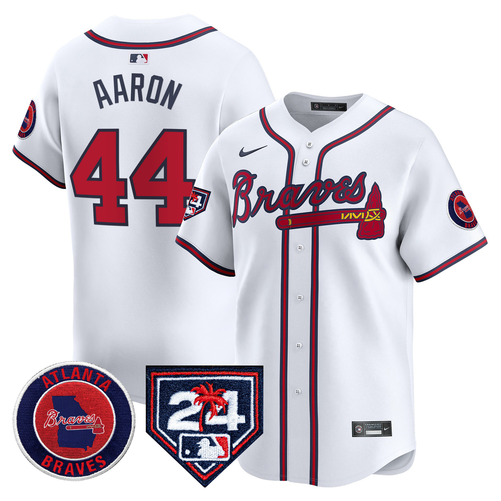 Men's Atlanta Braves 2024 Spring Training Patch Vapor Premier Limited Jersey - All Stitched