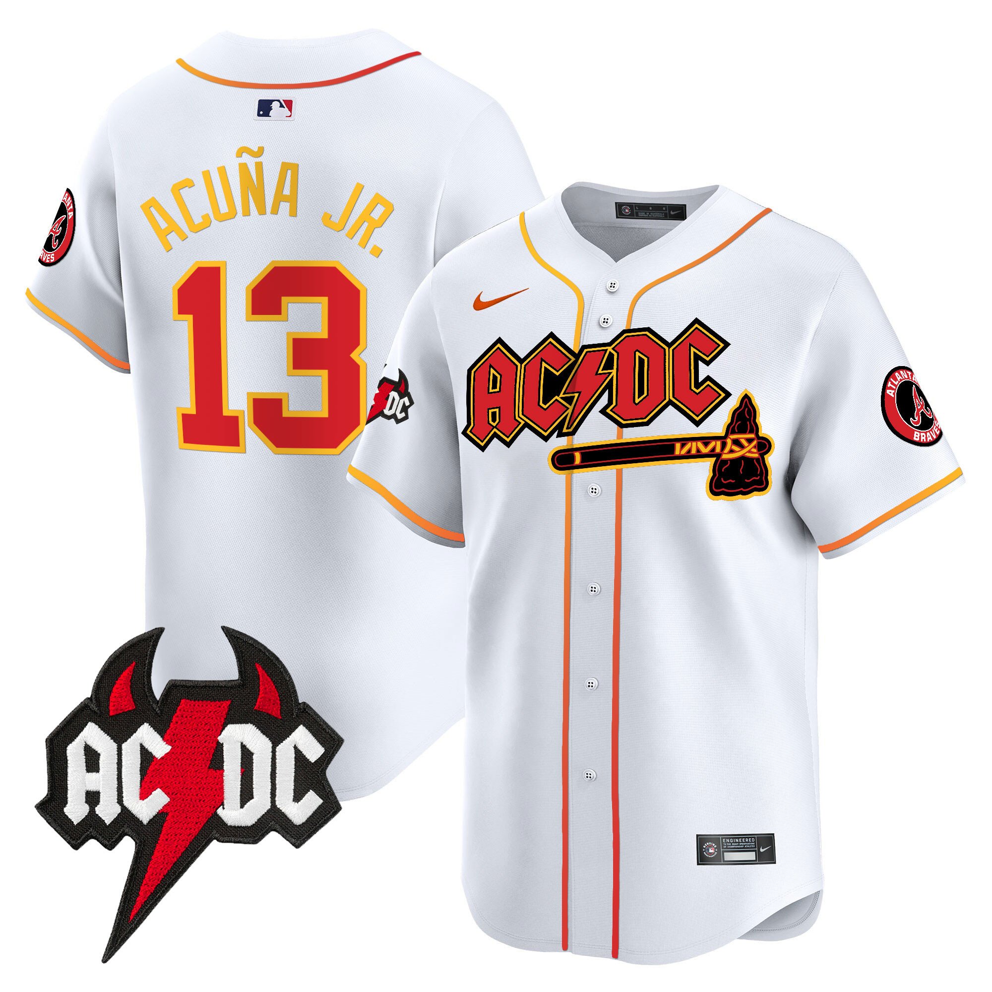 Men's Atlanta Braves AC/DC Vapor Premier Limited Jersey - All Stitched