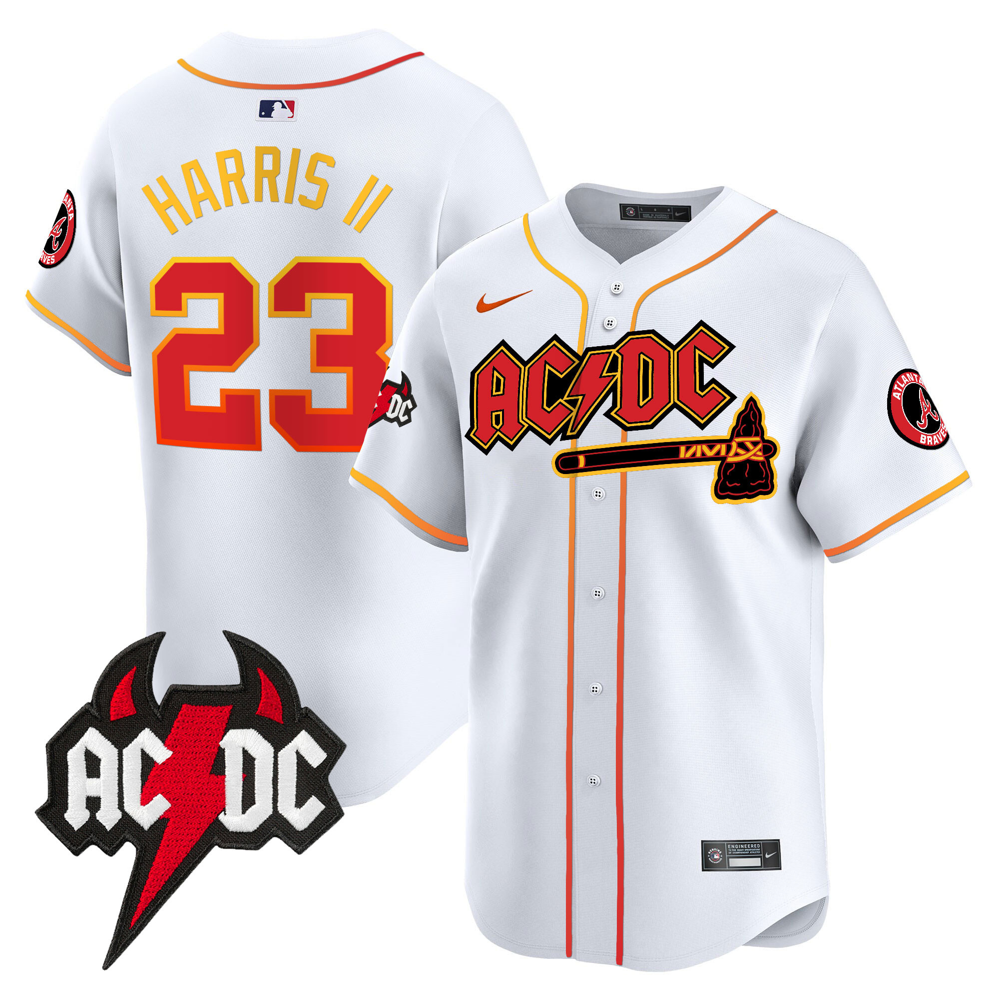 Men's Atlanta Braves AC/DC Vapor Premier Limited Jersey - All Stitched