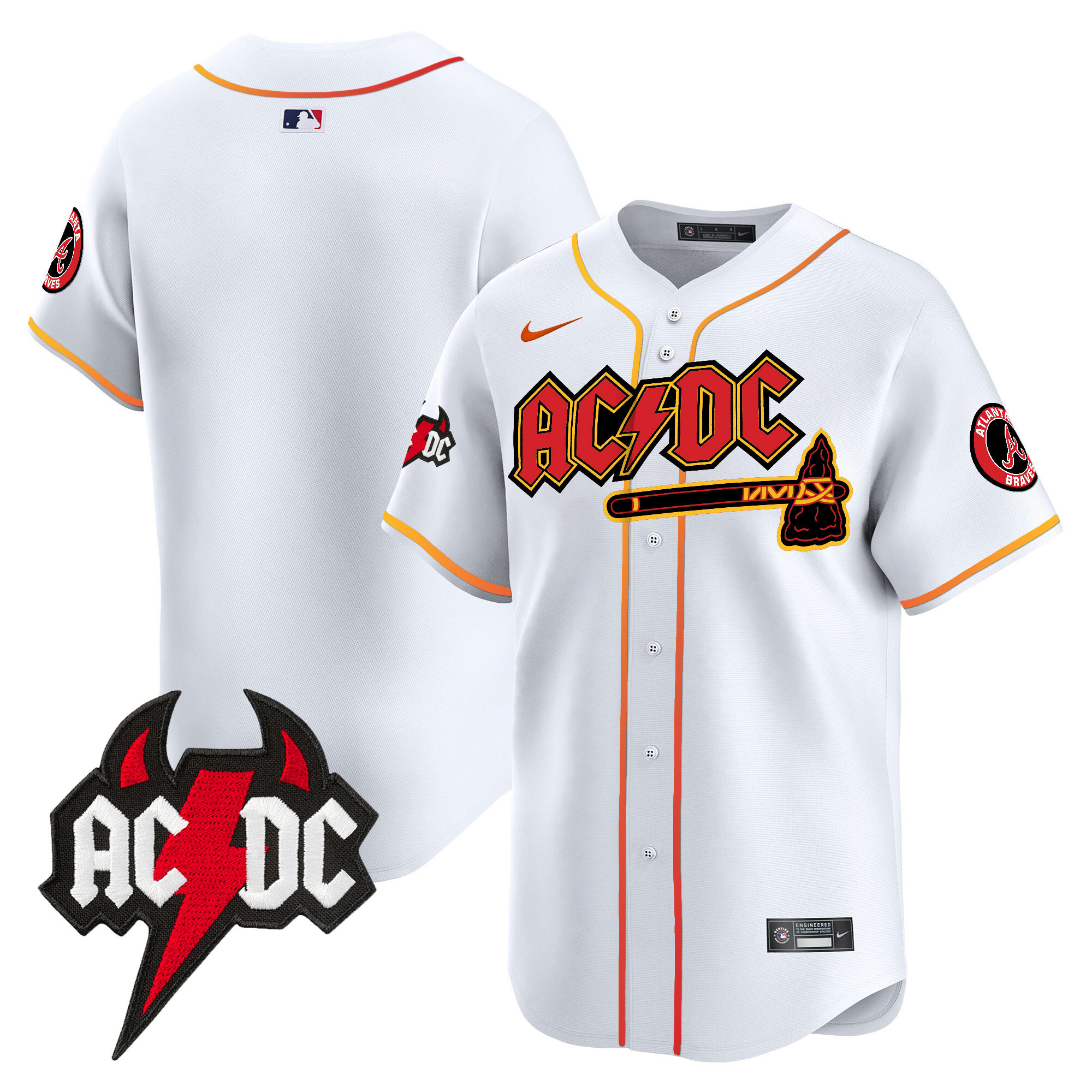 Men's Atlanta Braves AC/DC Vapor Premier Limited Jersey - All Stitched