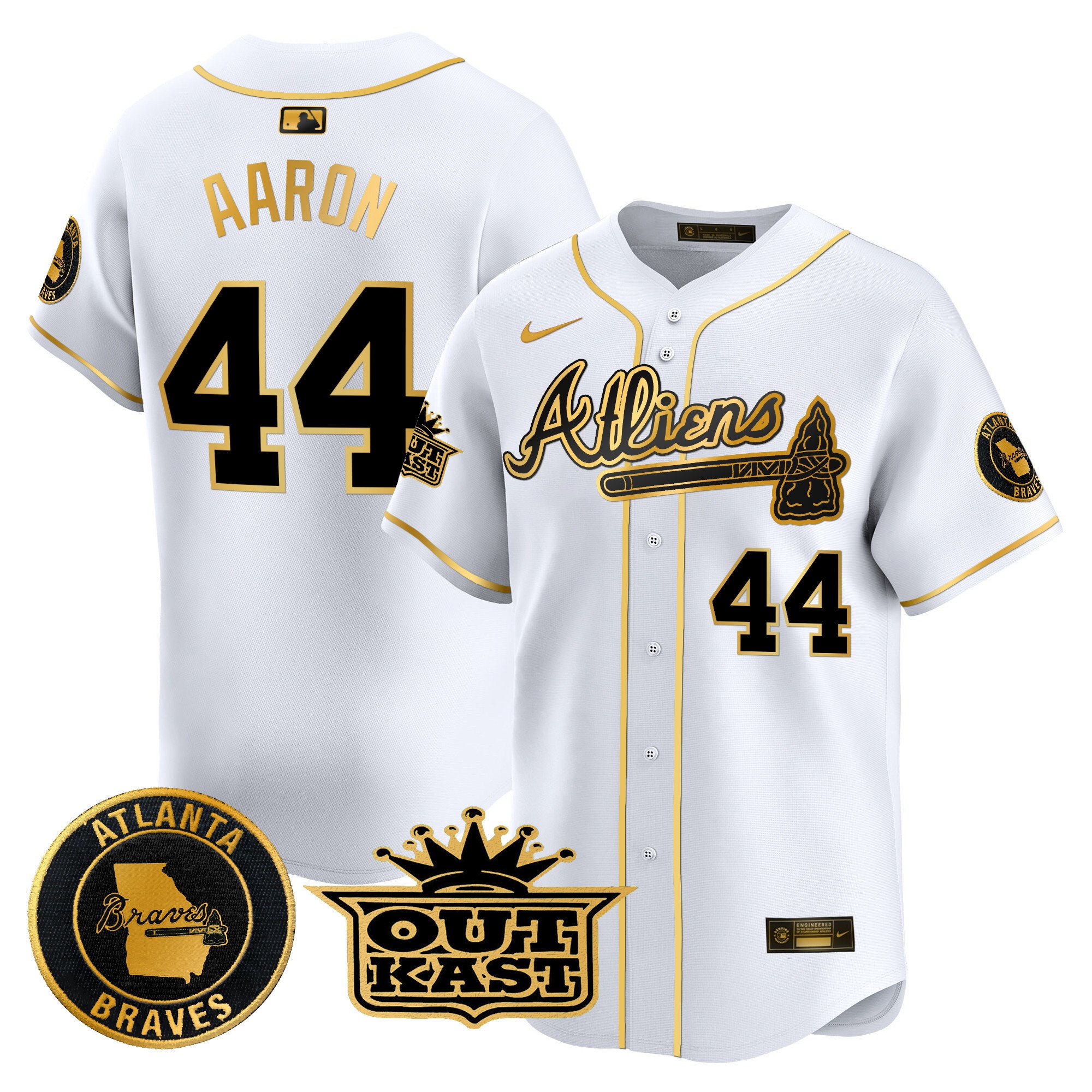 Men's Atlanta Braves Atliens Vapor Premier Limited Jersey - All Stitched