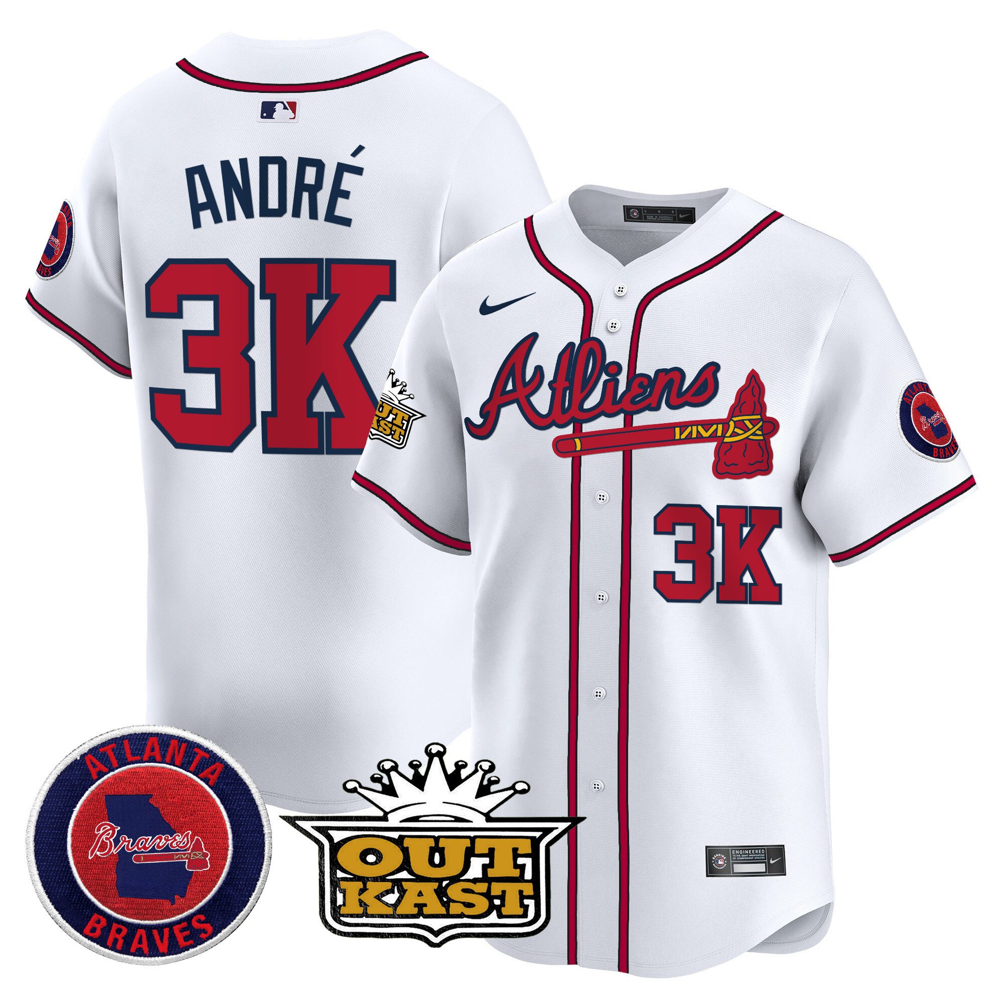 Men's Atlanta Braves Atliens Vapor Premier Limited Jersey - All Stitched