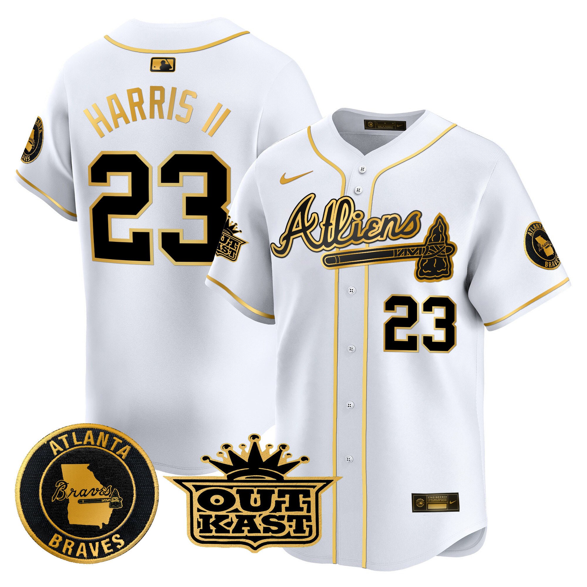 Men's Atlanta Braves Atliens Vapor Premier Limited Jersey - All Stitched