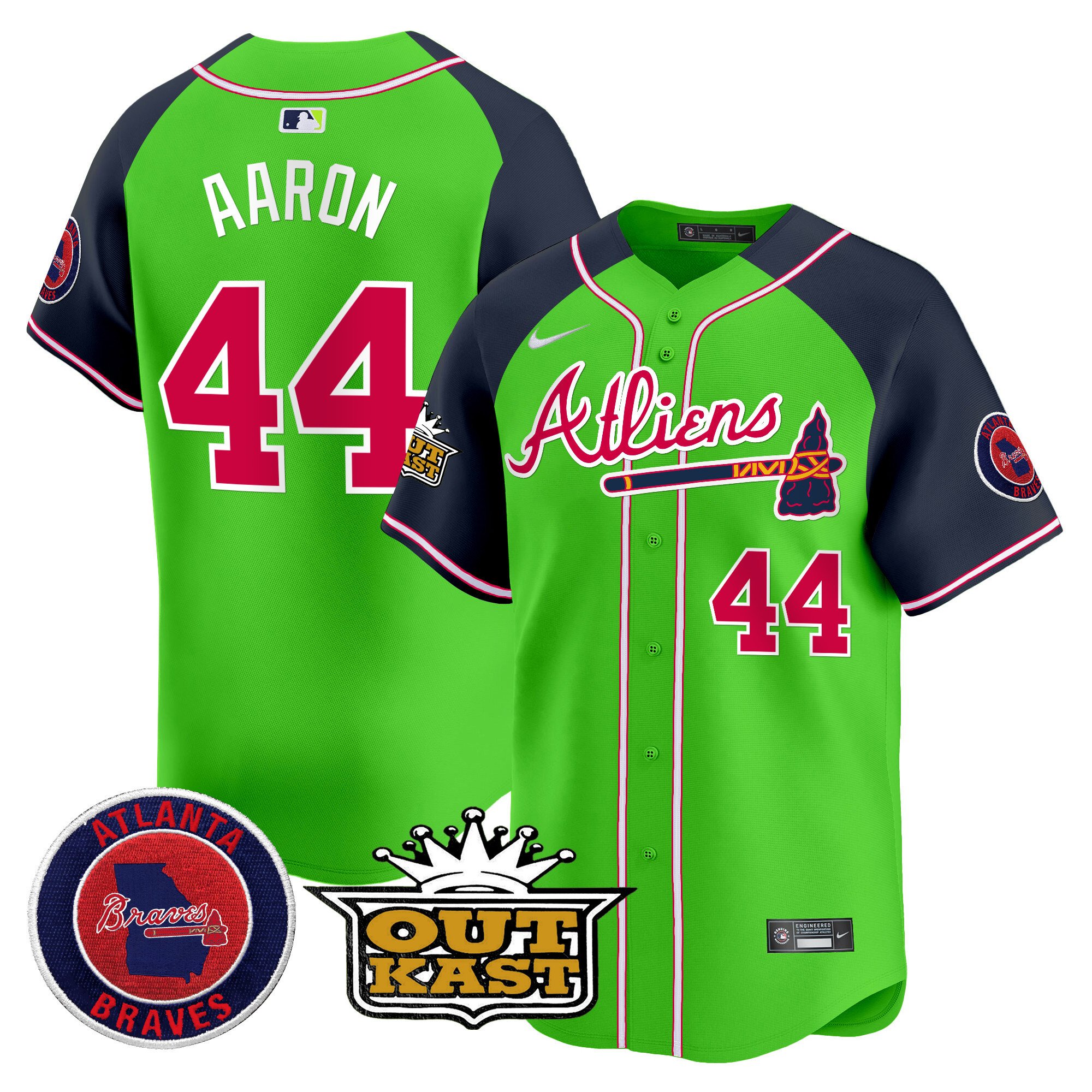 Men's Atlanta Braves Atliens Vapor Premier Limited Jersey - All Stitched