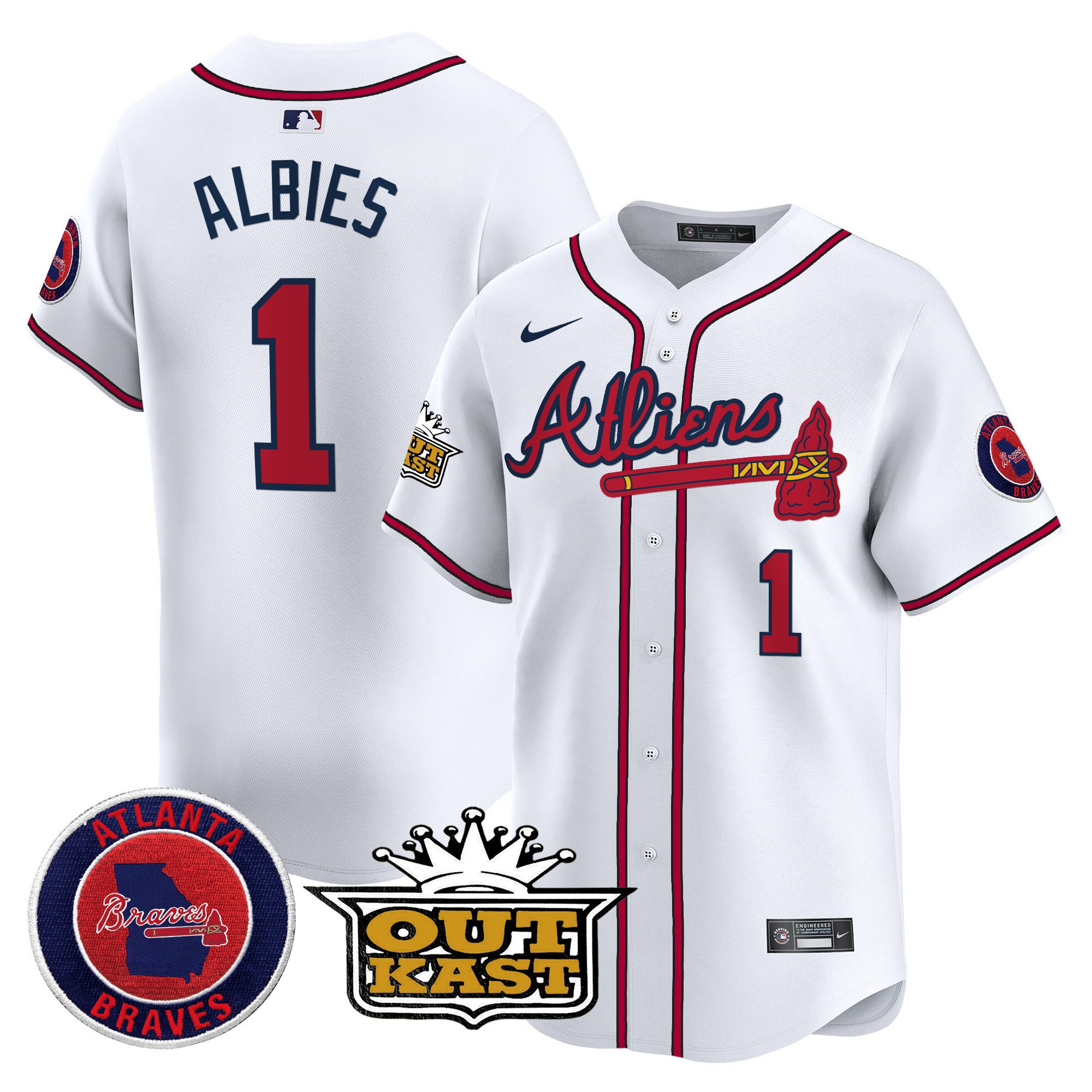 Men's Atlanta Braves Atliens Vapor Premier Limited Jersey - All Stitched