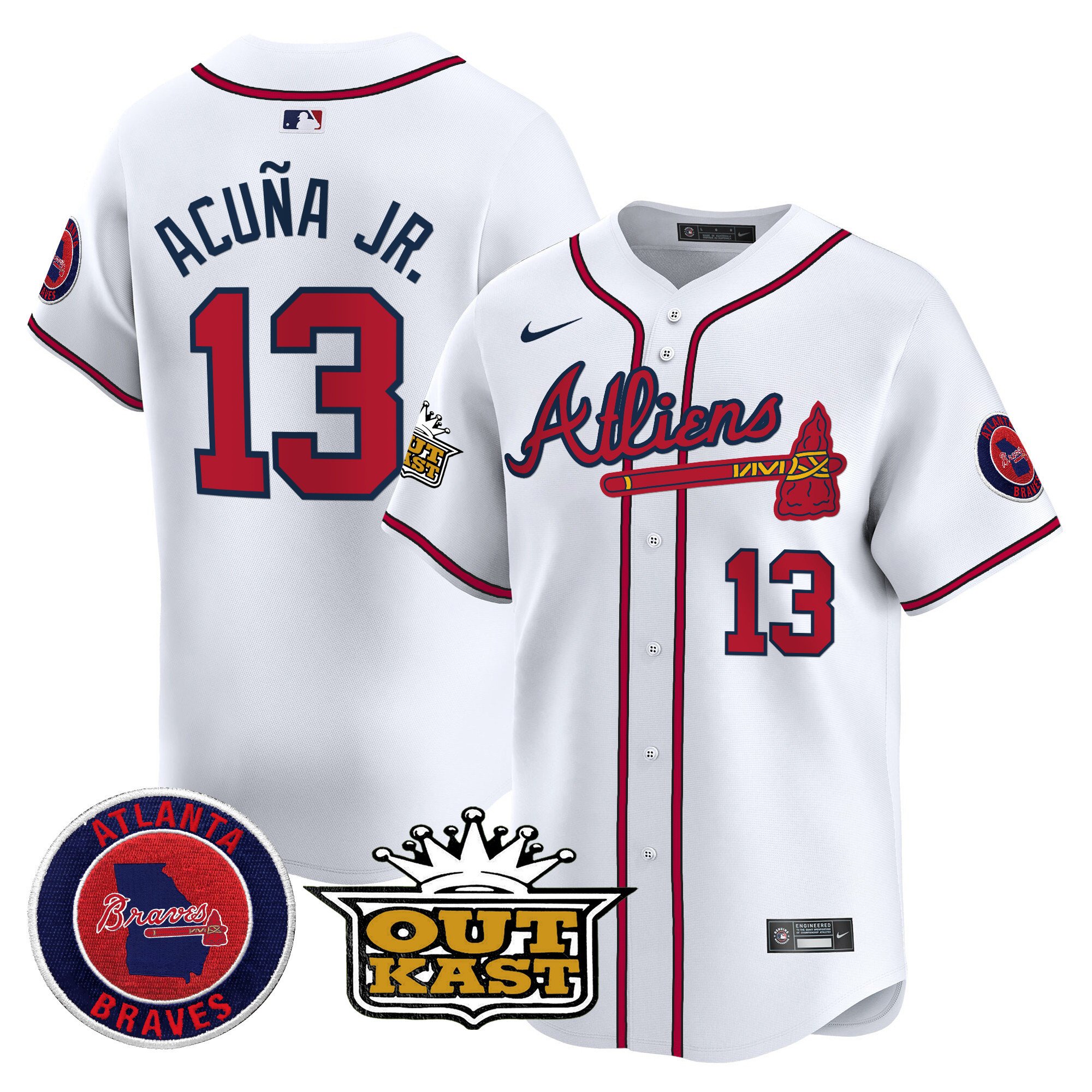 Men's Atlanta Braves Atliens Vapor Premier Limited Jersey - All Stitched