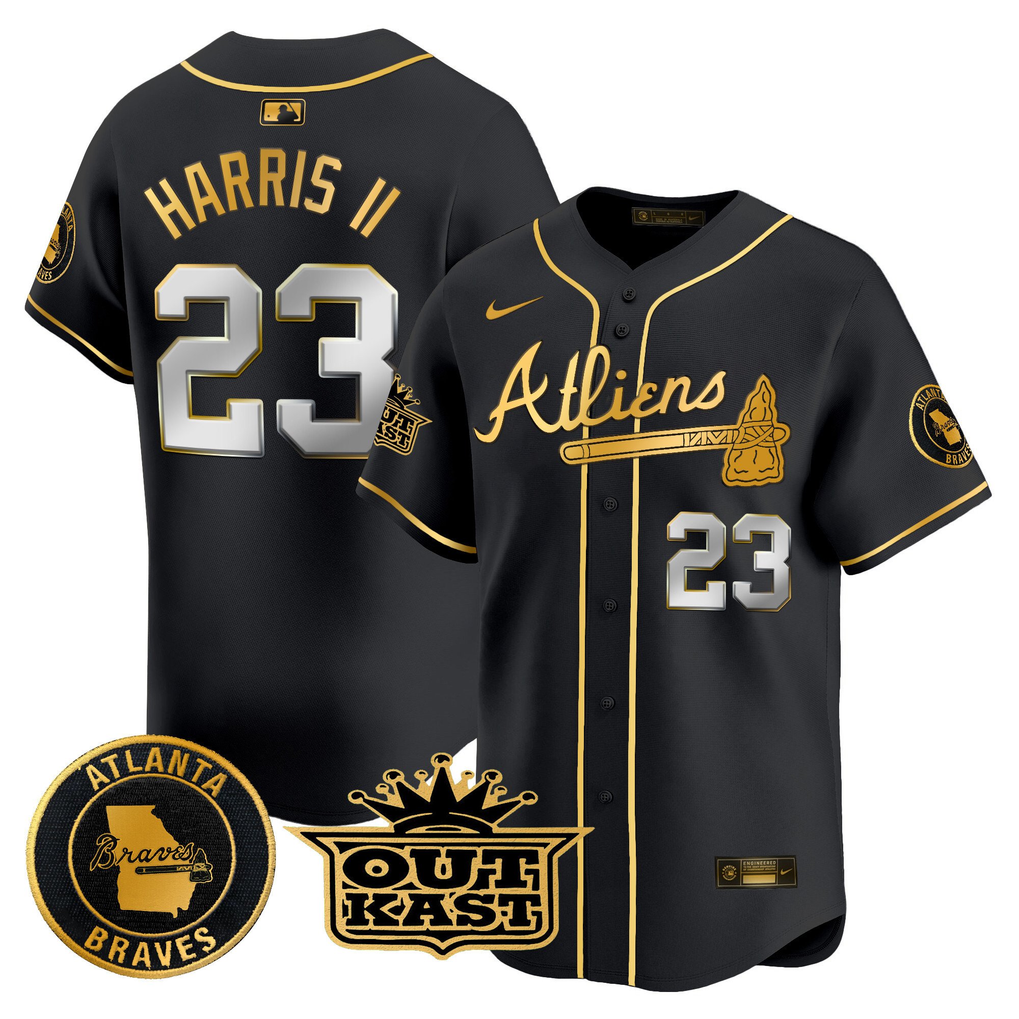 Men's Atlanta Braves Atliens Vapor Premier Limited Jersey - All Stitched