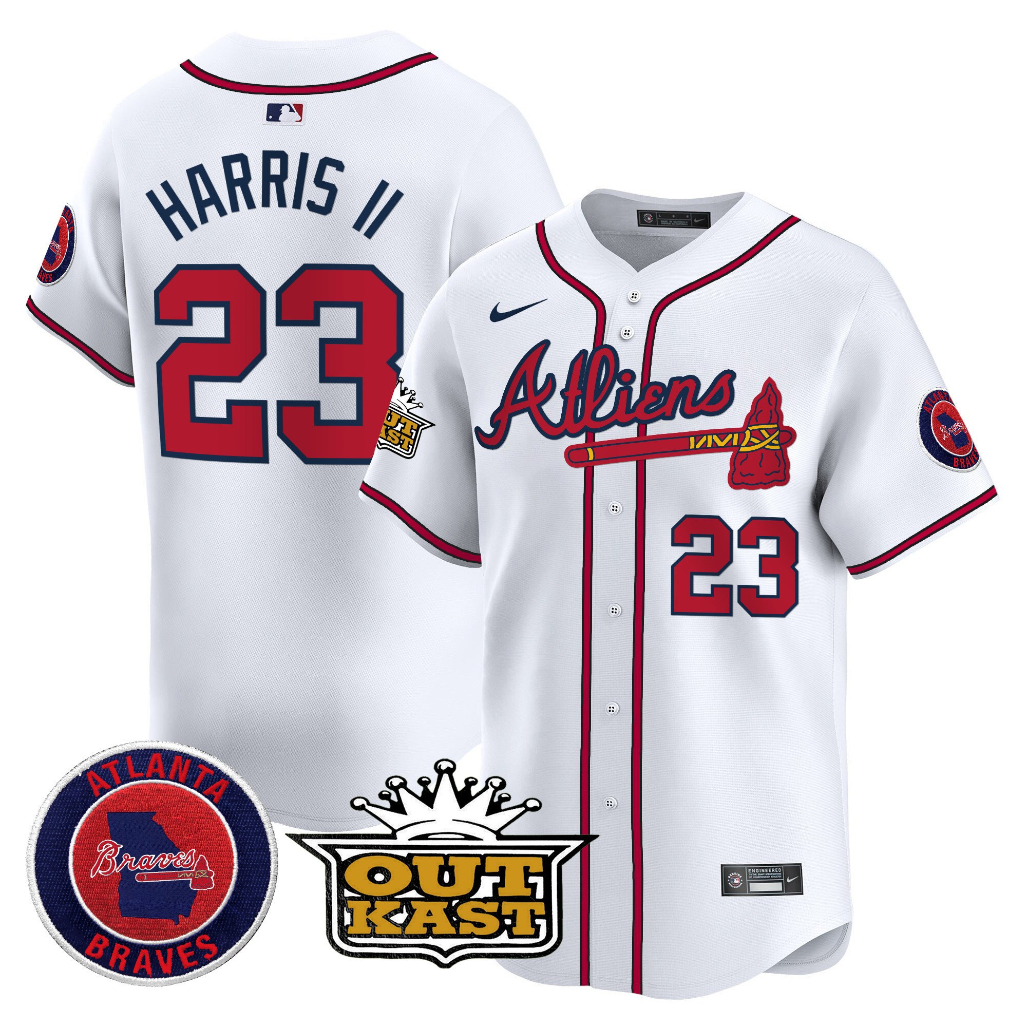 Men's Atlanta Braves Atliens Vapor Premier Limited Jersey - All Stitched