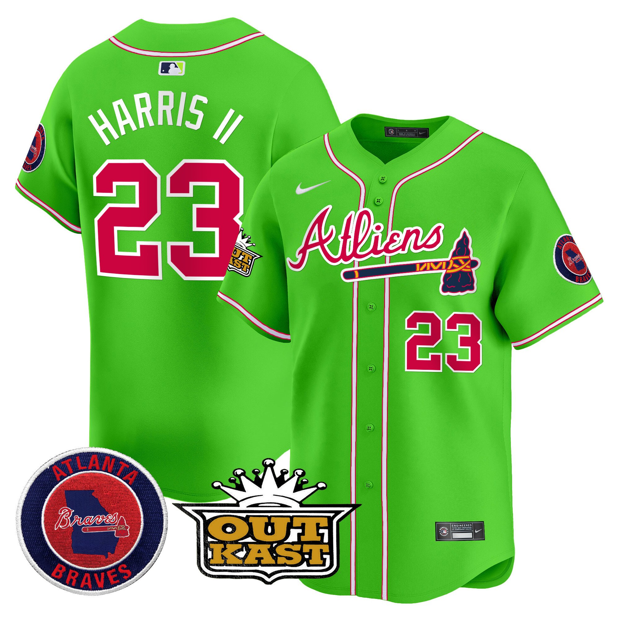 Men's Atlanta Braves Atliens Vapor Premier Limited Jersey - All Stitched