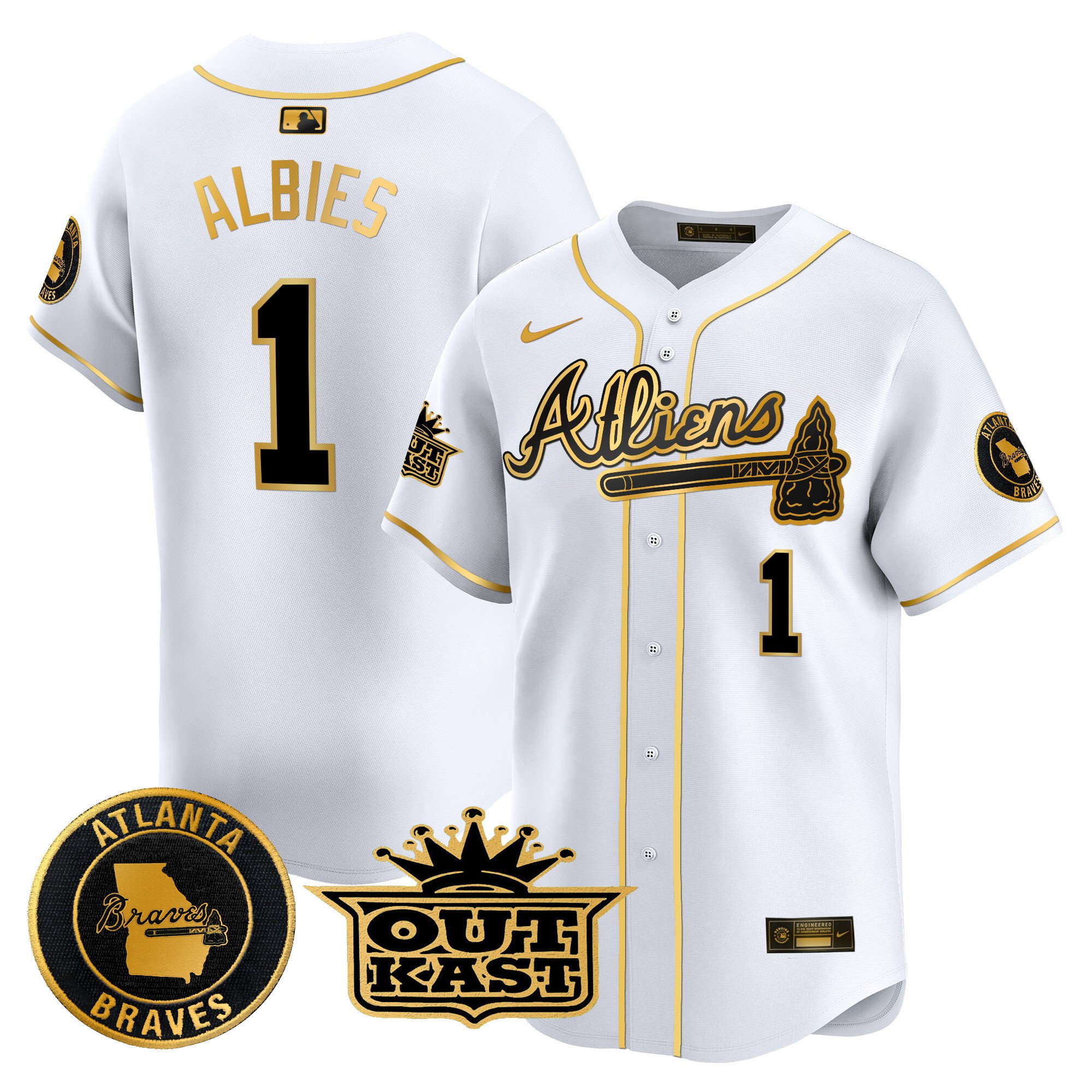 Men's Atlanta Braves Atliens Vapor Premier Limited Jersey - All Stitched